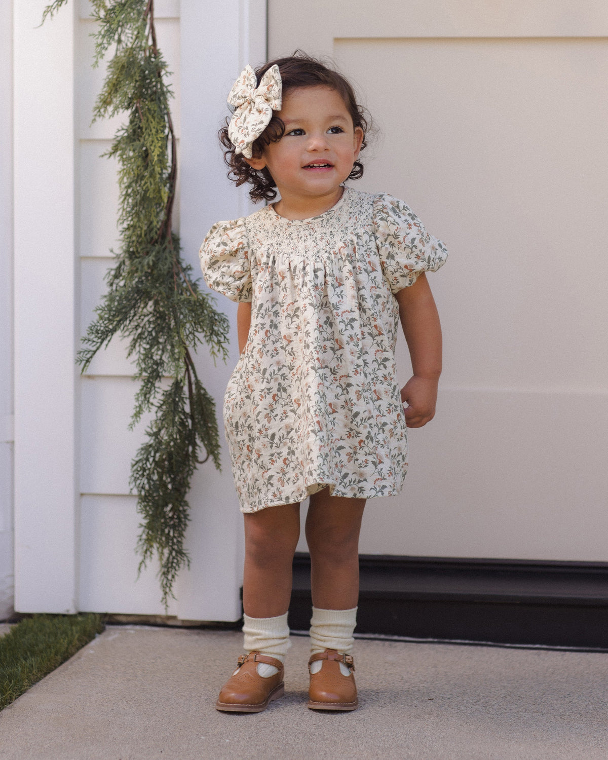 Carina Dress Holiday Floral - Rylee + Cru | Kids Clothes | Trendy Baby Clothes | Modern Infant Outfits |