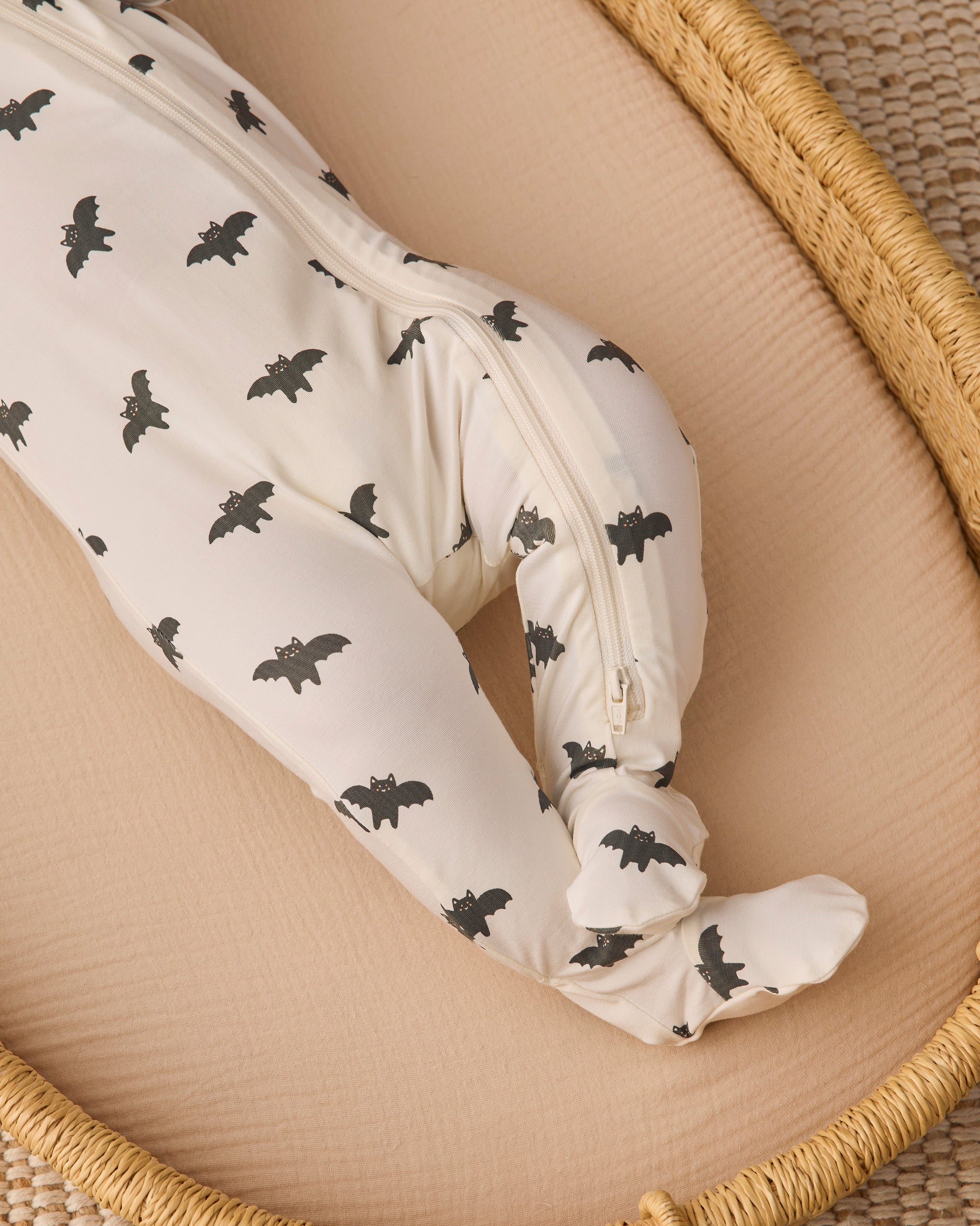 Bamboo Zip Footie Bats - Rylee + Cru | Kids Clothes | Trendy Baby Clothes | Modern Infant Outfits |