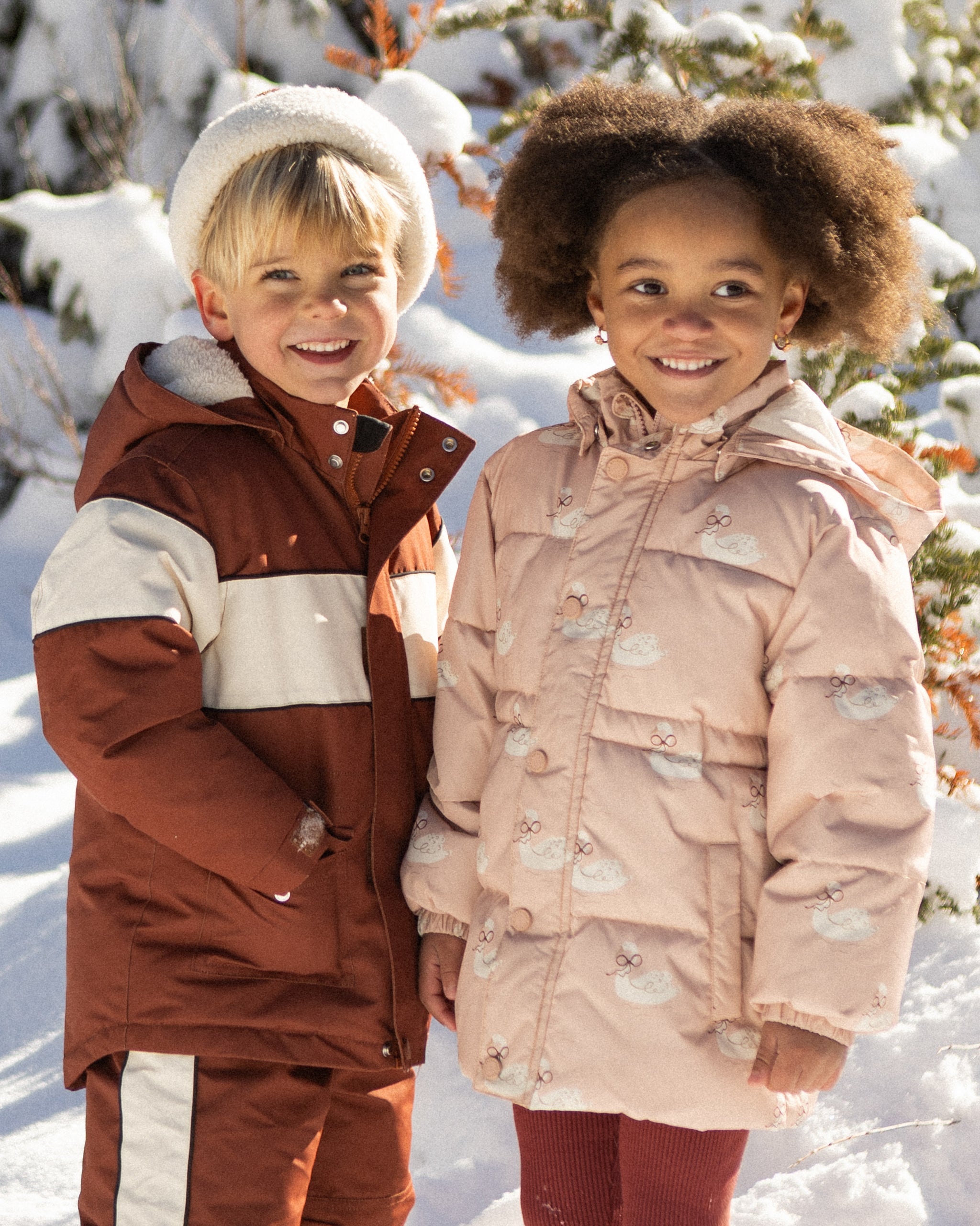 Puffer Jacket Swans - Rylee + Cru | Kids Clothes | Trendy Baby Clothes | Modern Infant Outfits |
