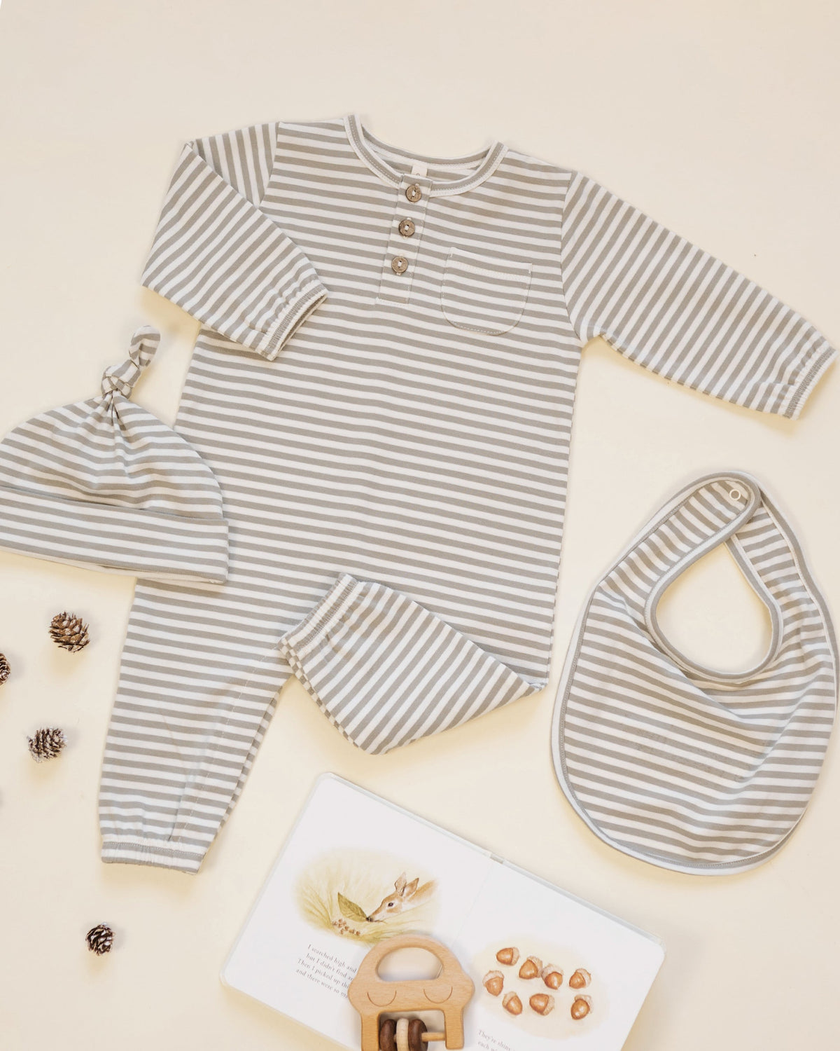 Knotted Baby Hat Laurel Stripe - Rylee + Cru | Kids Clothes | Trendy Baby Clothes | Modern Infant Outfits |