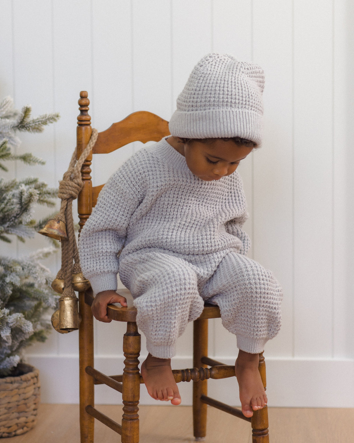 Chunky Knit Pant Fog - Rylee + Cru | Kids Clothes | Trendy Baby Clothes | Modern Infant Outfits |