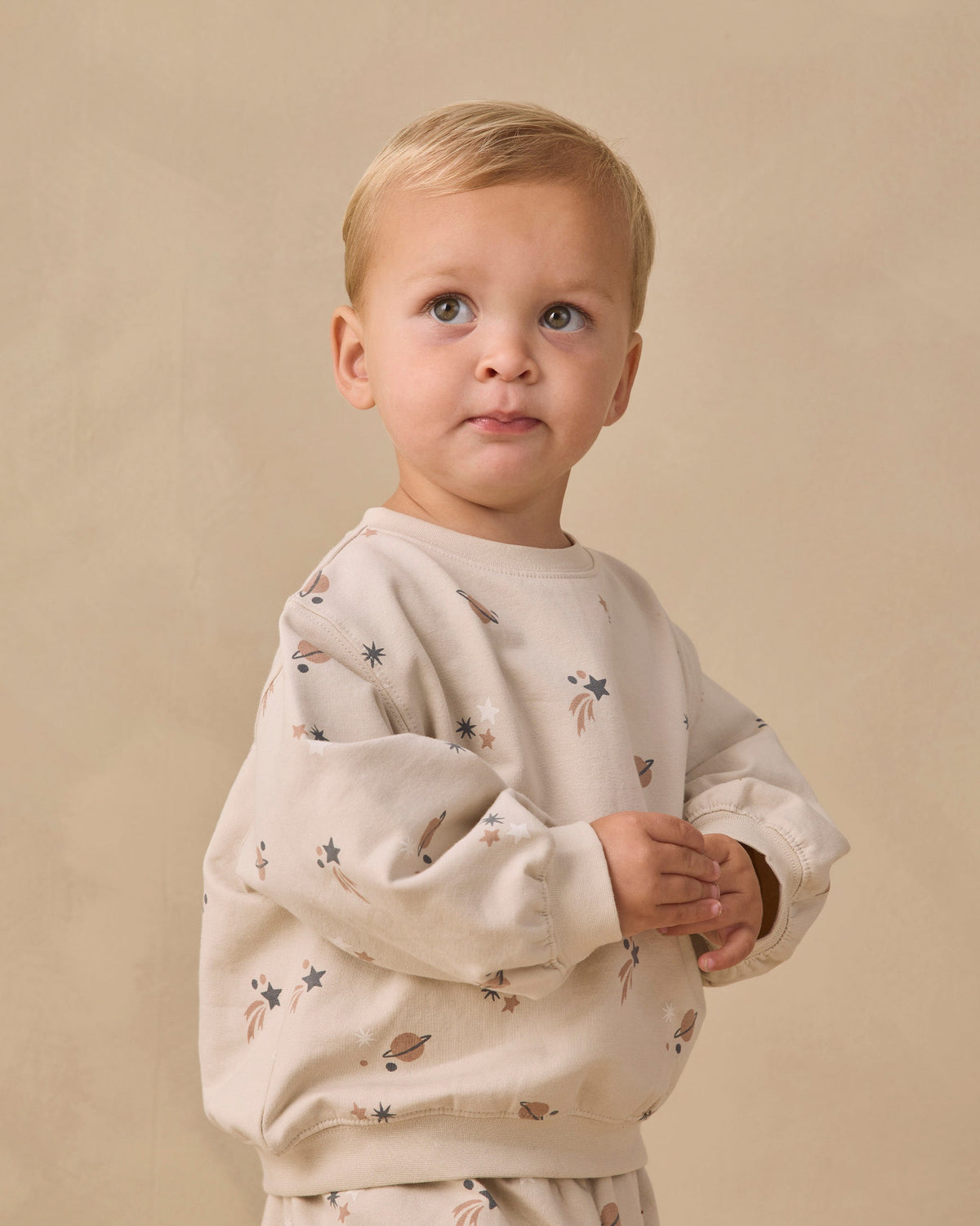 Oversized Crew Sweatshirt Space - Rylee + Cru | Kids Clothes | Trendy Baby Clothes | Modern Infant Outfits |