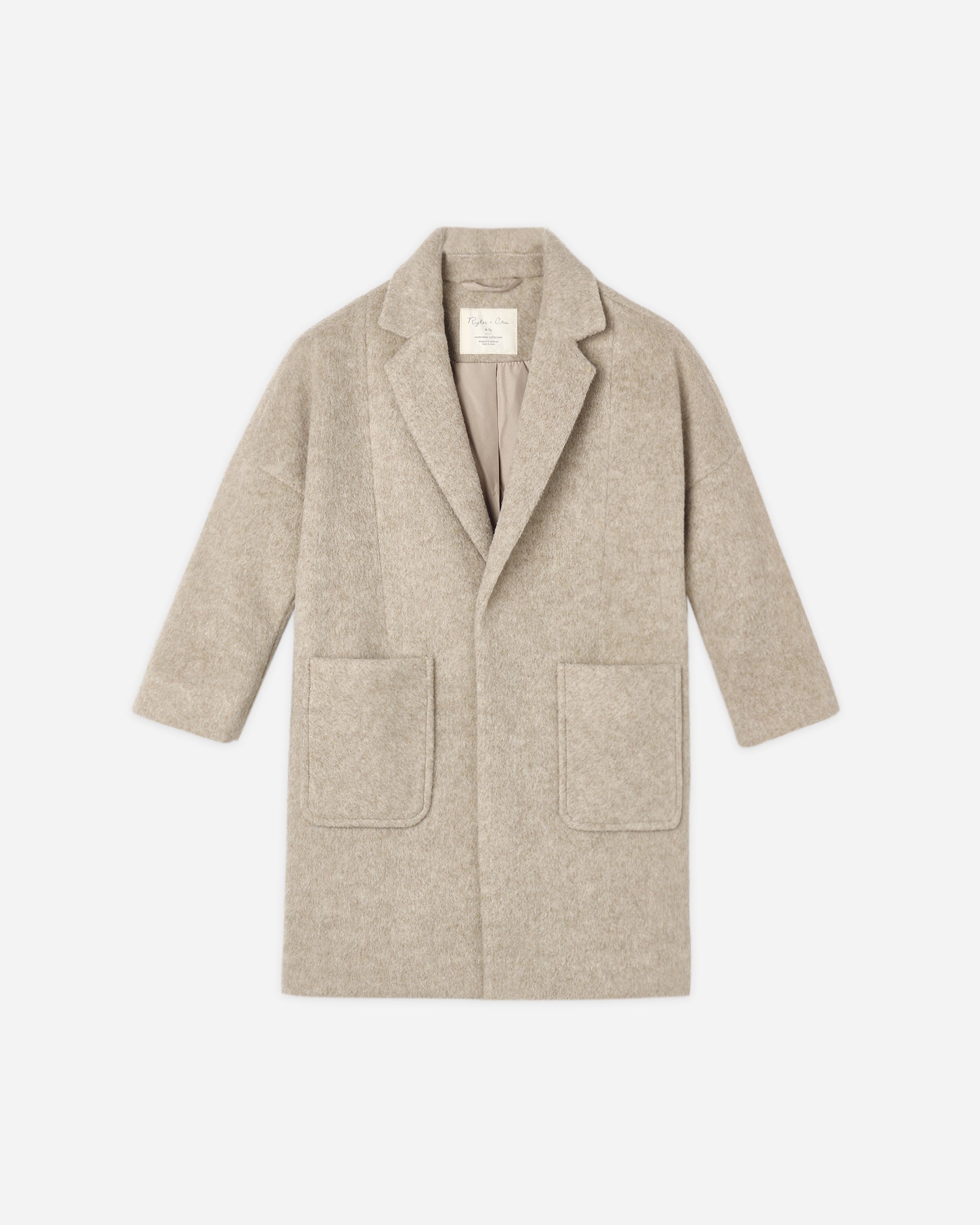 Longline Coat Stone - Rylee + Cru | Kids Clothes | Trendy Baby Clothes | Modern Infant Outfits |