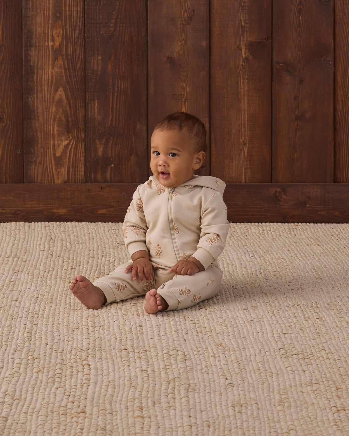 Hooded Jumpsuit Gingerbread - Rylee + Cru | Kids Clothes | Trendy Baby Clothes | Modern Infant Outfits |