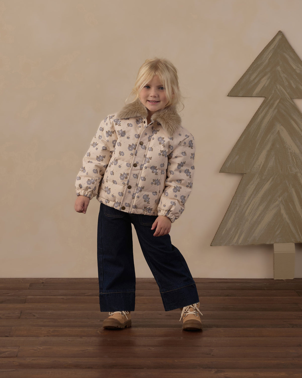 Idyllwild Jacket Blue Floral - Rylee + Cru | Kids Clothes | Trendy Baby Clothes | Modern Infant Outfits |