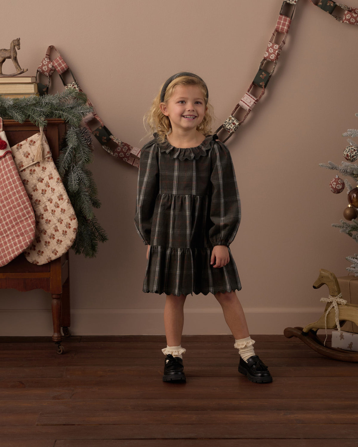 Fran Dress Holiday Plaid - Rylee + Cru | Kids Clothes | Trendy Baby Clothes | Modern Infant Outfits |
