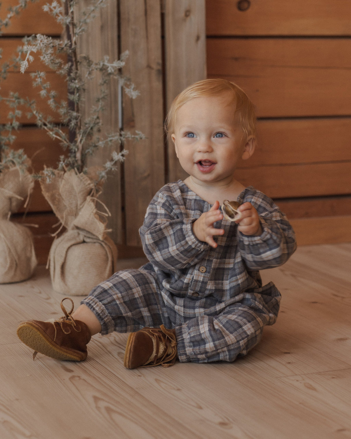 Relaxed Woven Jumpsuit Winter Plaid - Rylee + Cru | Kids Clothes | Trendy Baby Clothes | Modern Infant Outfits |