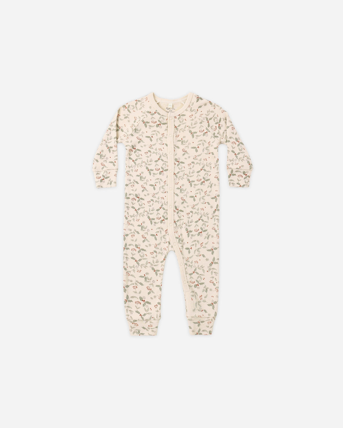 Organic Long John Pajamas Holly Fleur - Rylee + Cru | Kids Clothes | Trendy Baby Clothes | Modern Infant Outfits |