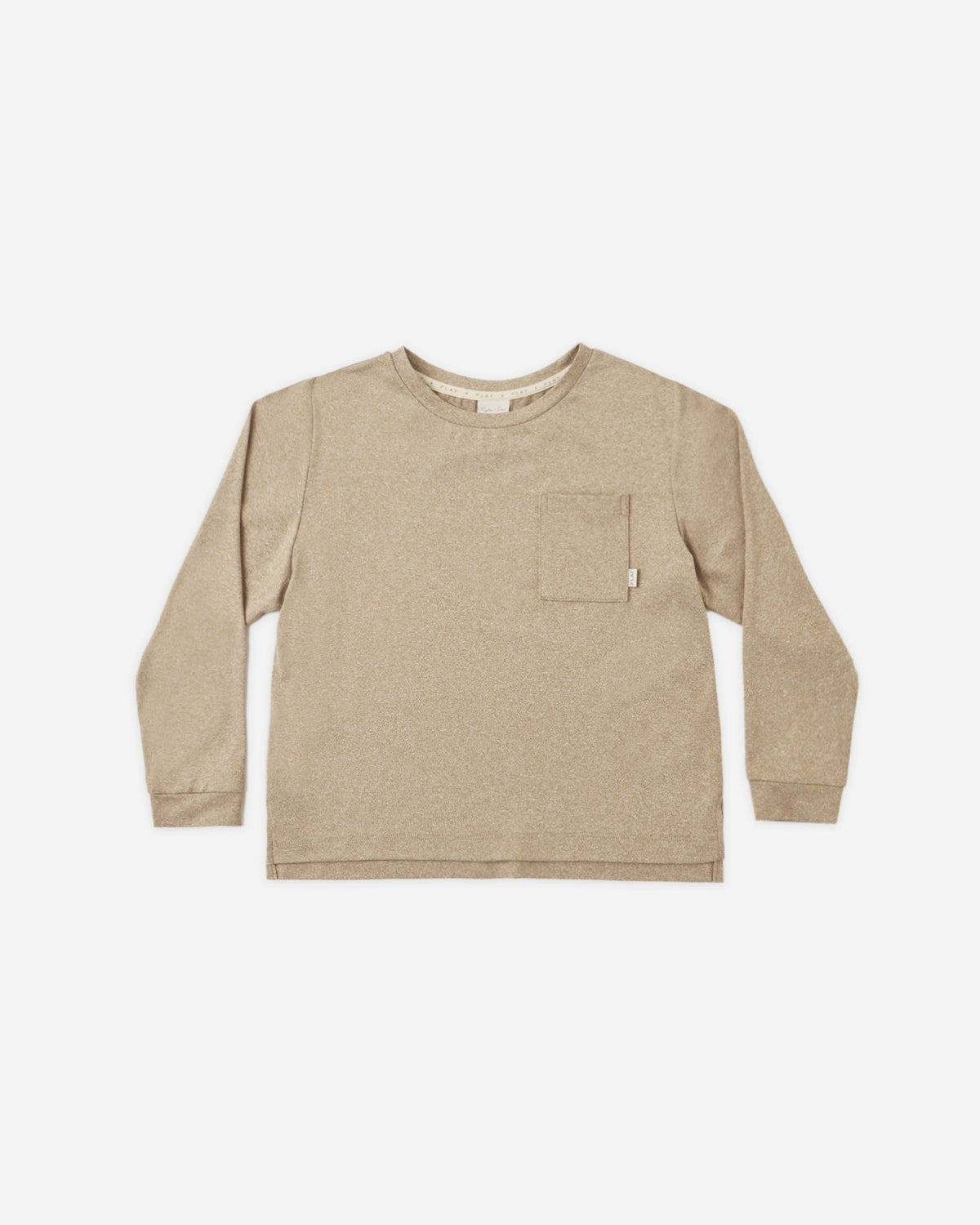 Long Sleeve Pocket Tee Heathered Olive - Rylee + Cru | Kids Clothes | Trendy Baby Clothes | Modern Infant Outfits |