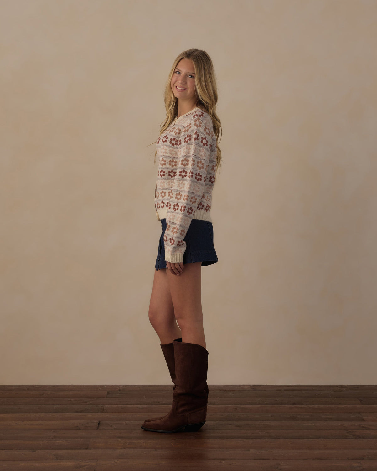 Teen Cheyenne Cardigan Flower Fair Isle - Rylee + Cru | Kids Clothes | Trendy Baby Clothes | Modern Infant Outfits |