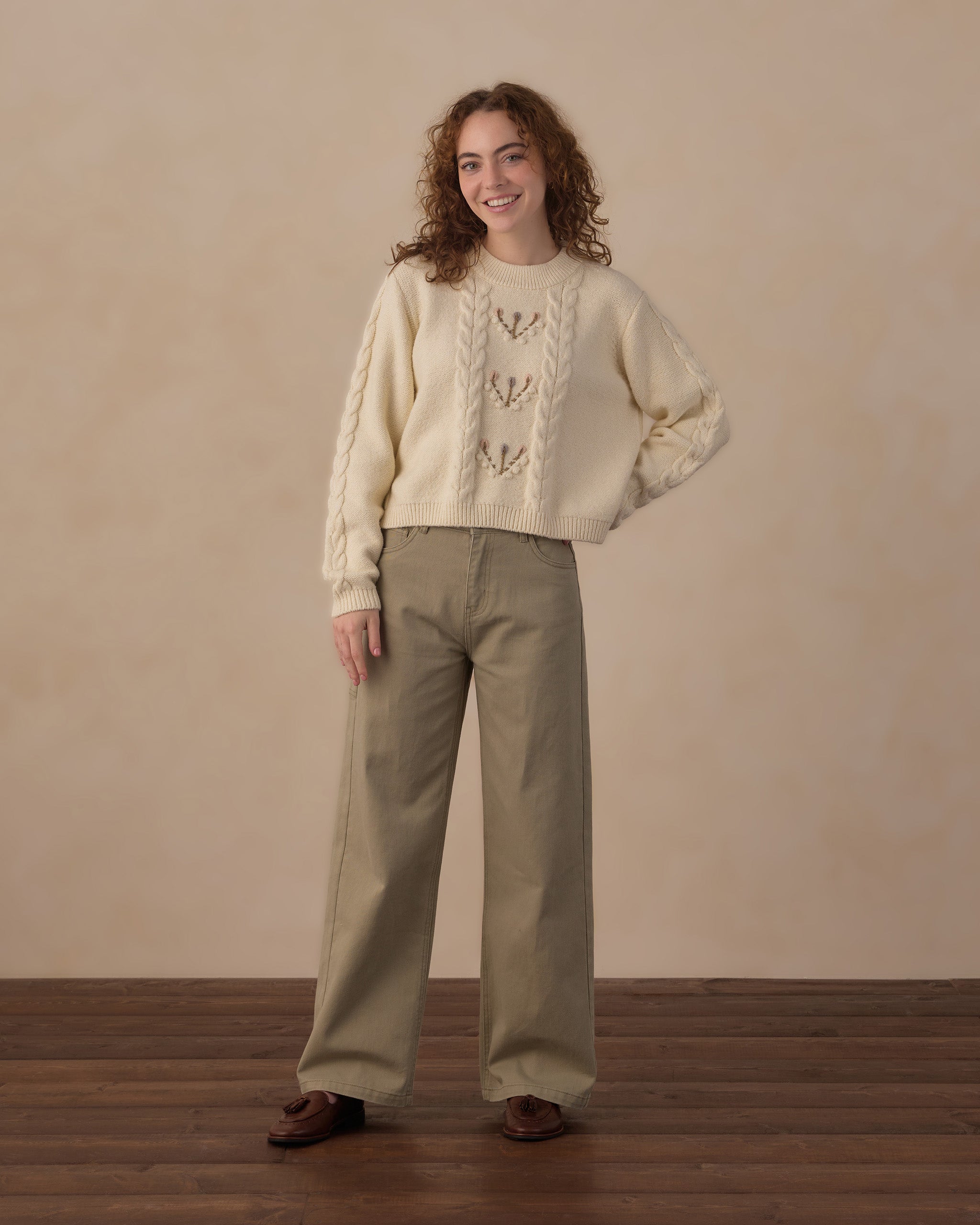 Women's Reagan Sweater Natural - Rylee + Cru | Kids Clothes | Trendy Baby Clothes | Modern Infant Outfits |