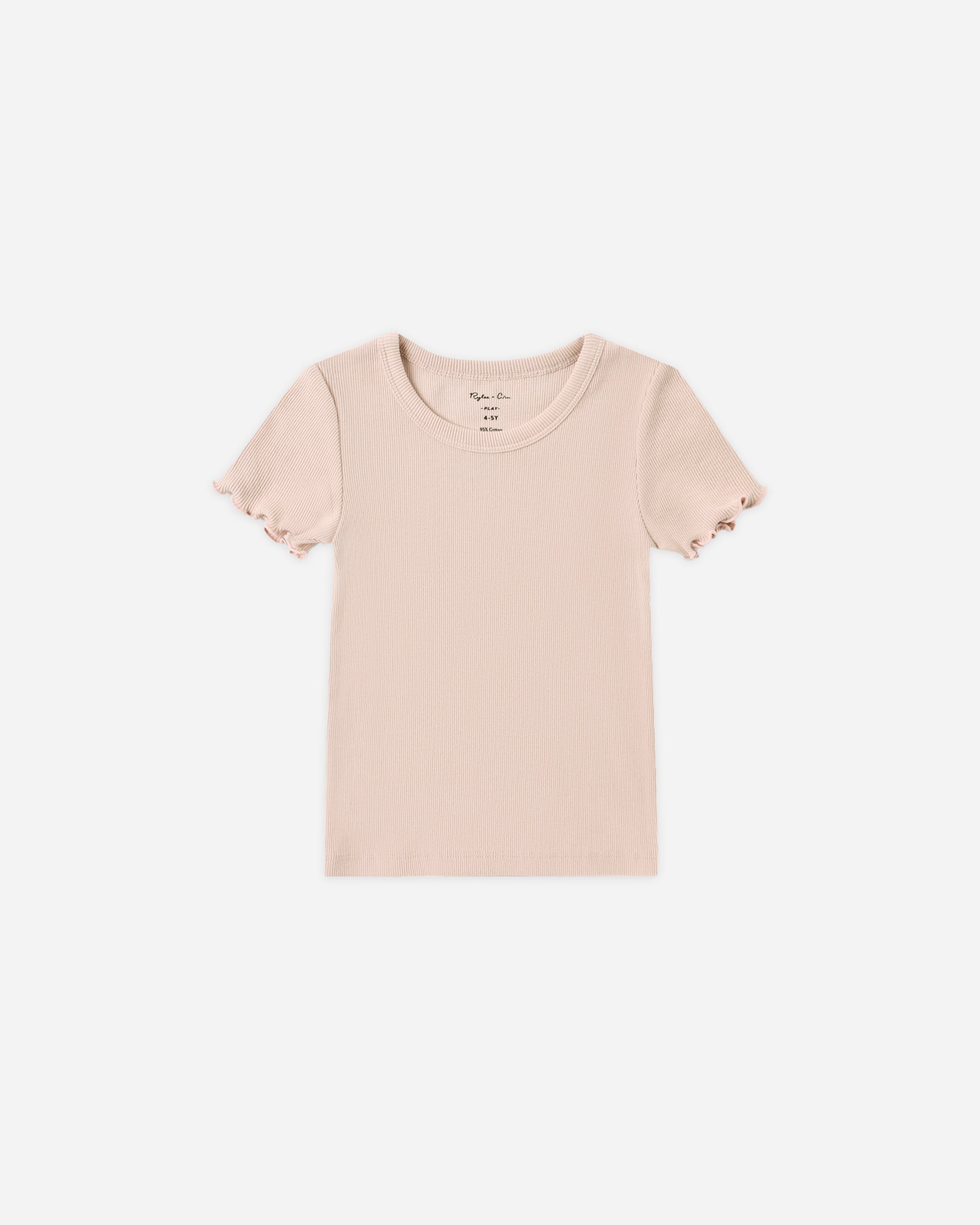 Ribbed Basic Tee Blush - Rylee + Cru | Kids Clothes | Trendy Baby Clothes | Modern Infant Outfits |