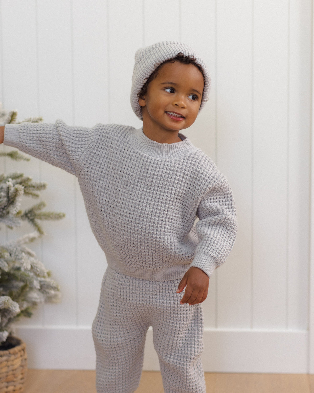 Chunky Knit Pant Fog - Rylee + Cru | Kids Clothes | Trendy Baby Clothes | Modern Infant Outfits |