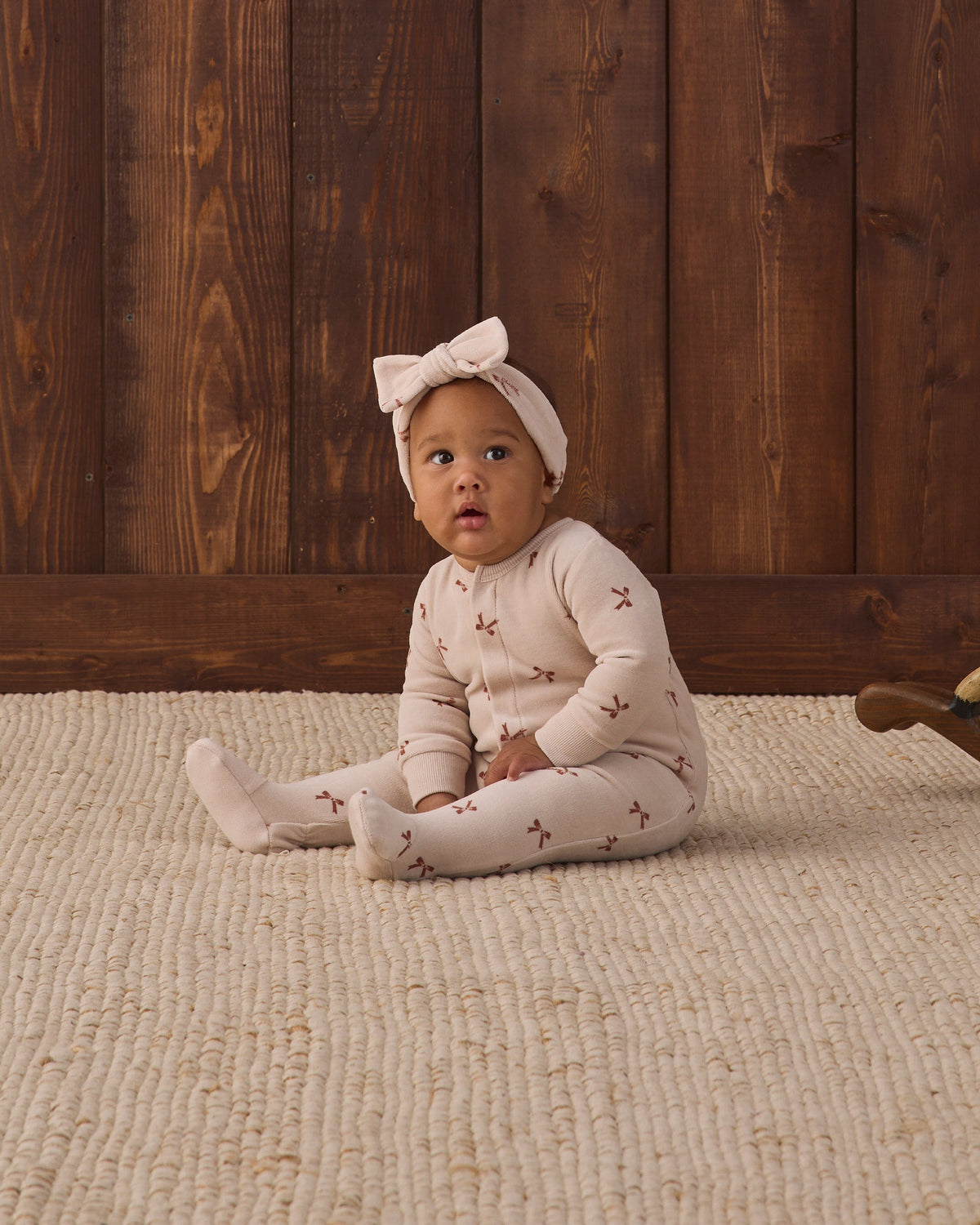 Hidden Snap Footie Red Bows - Rylee + Cru | Kids Clothes | Trendy Baby Clothes | Modern Infant Outfits |