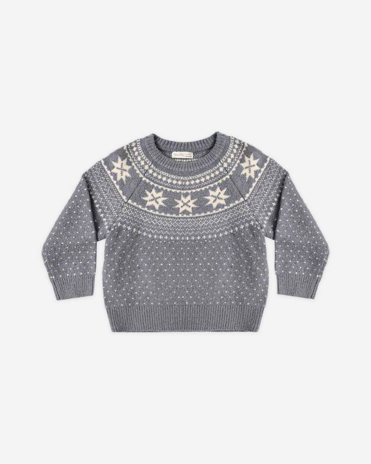 Fair Isle Sweater Slate - Rylee + Cru | Kids Clothes | Trendy Baby Clothes | Modern Infant Outfits |