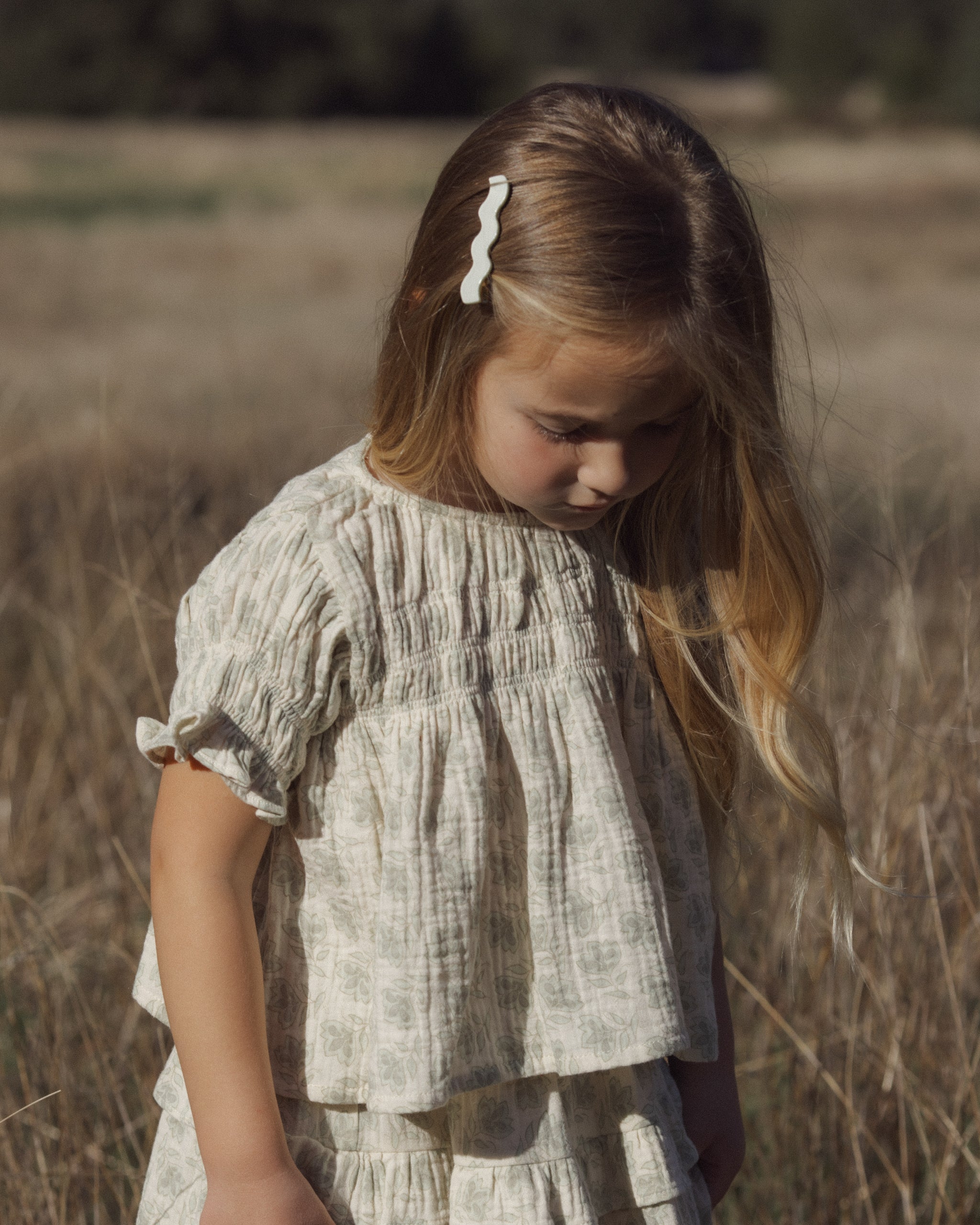 Wavy Clip Set Sage, Natural - Rylee + Cru | Kids Clothes | Trendy Baby Clothes | Modern Infant Outfits |