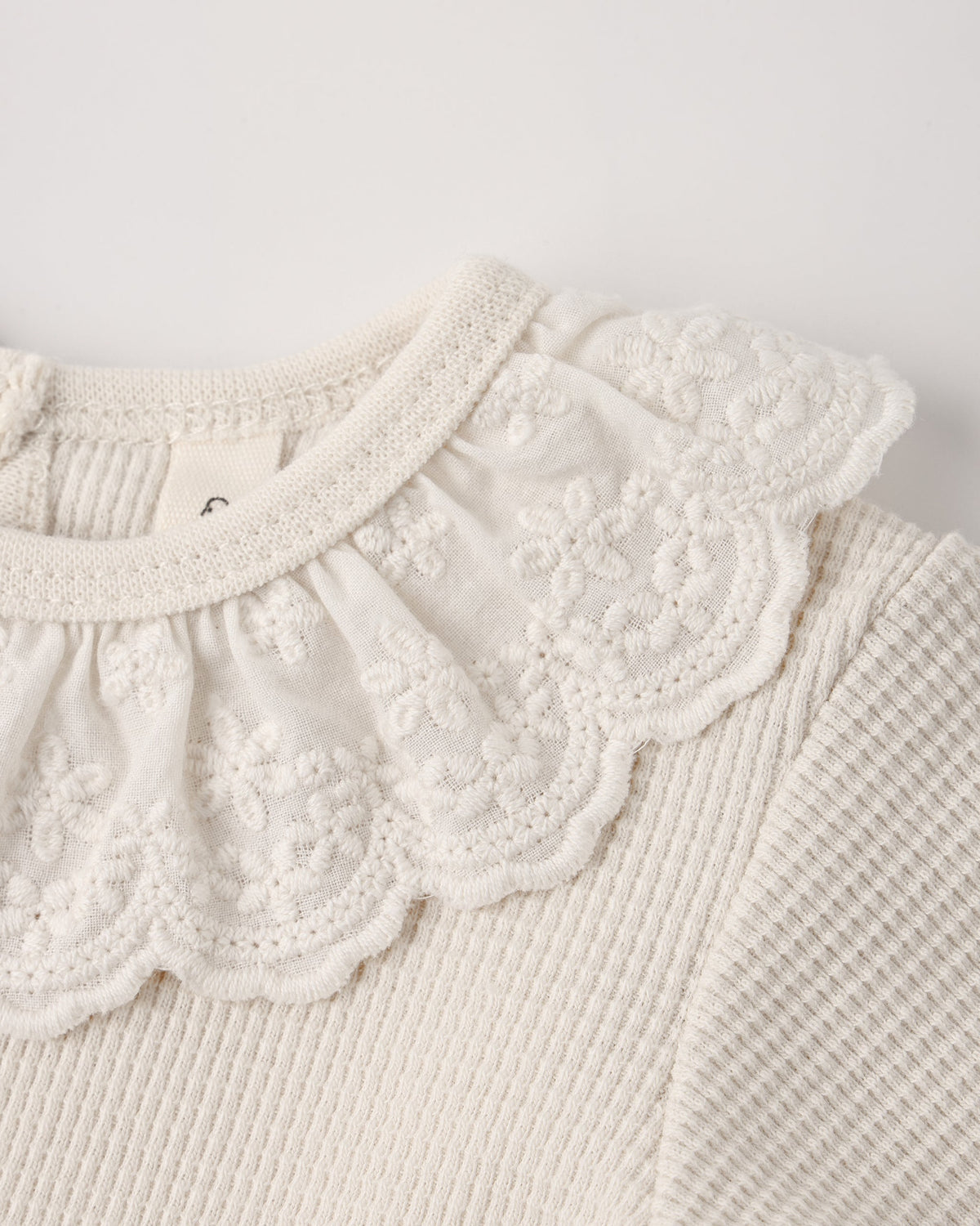 Ruffle Collar Bodysuit Natural - Rylee + Cru | Kids Clothes | Trendy Baby Clothes | Modern Infant Outfits |