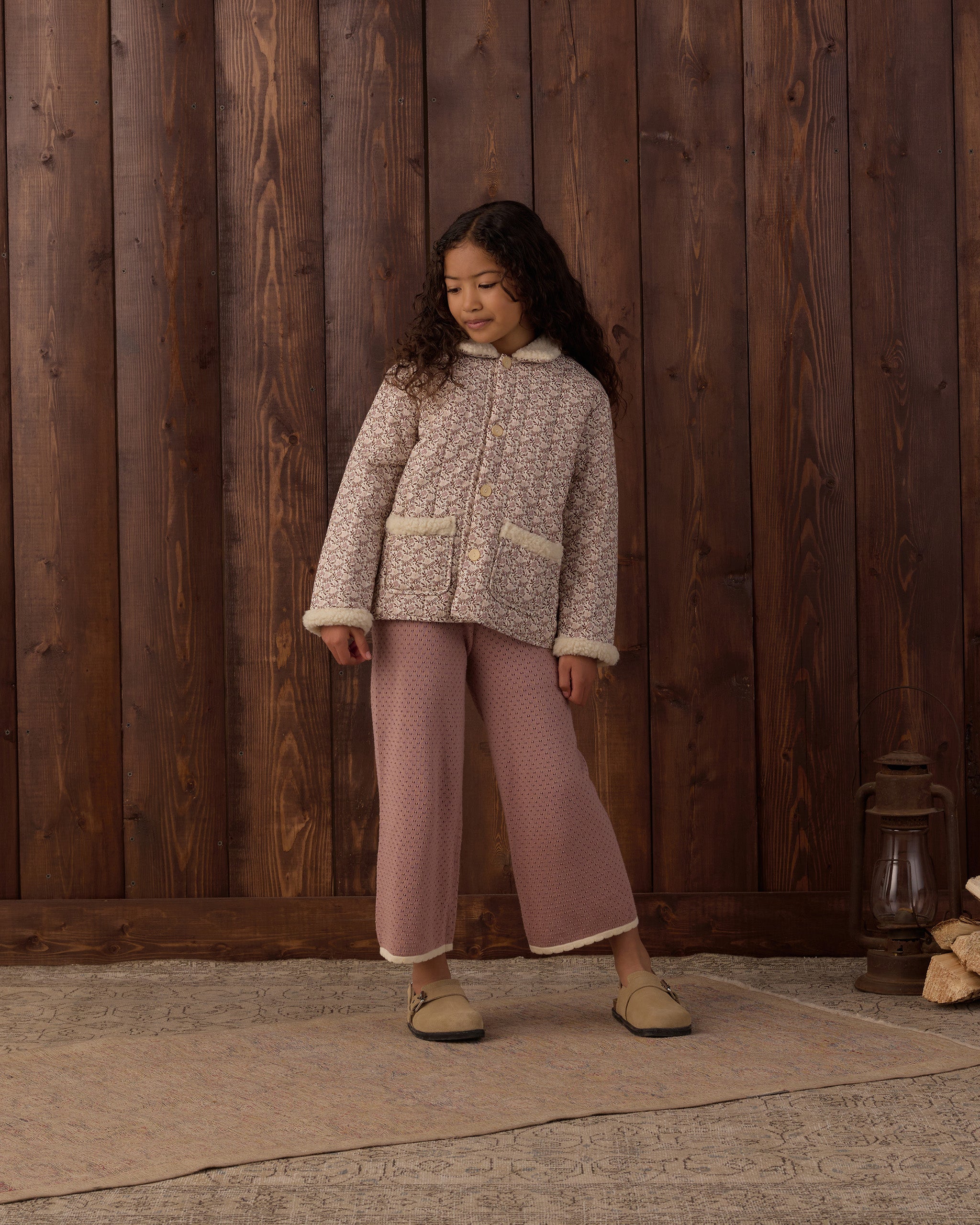 Quilted Collared Coat Primrose - Rylee + Cru | Kids Clothes | Trendy Baby Clothes | Modern Infant Outfits |