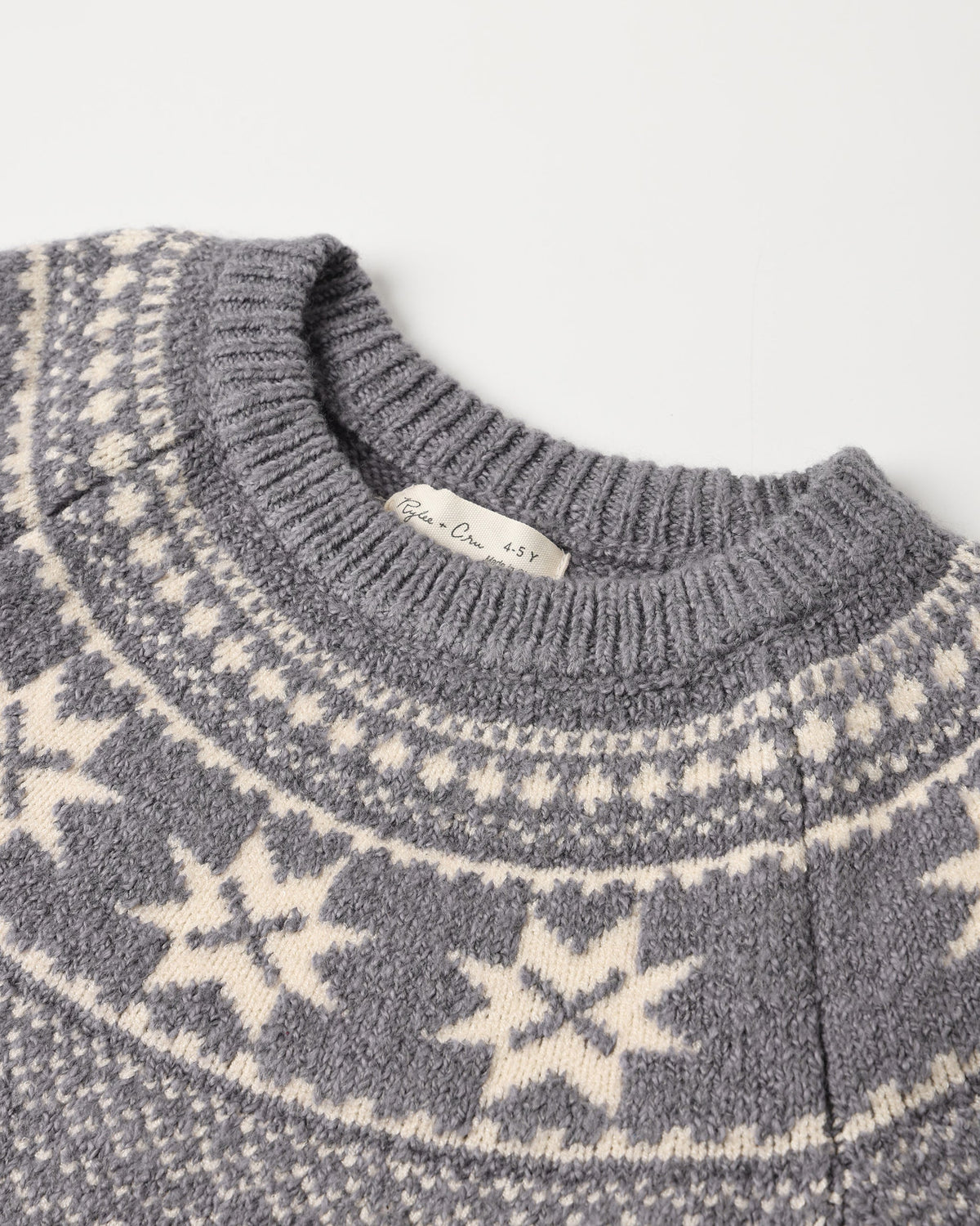 Fair Isle Sweater Slate - Rylee + Cru | Kids Clothes | Trendy Baby Clothes | Modern Infant Outfits |