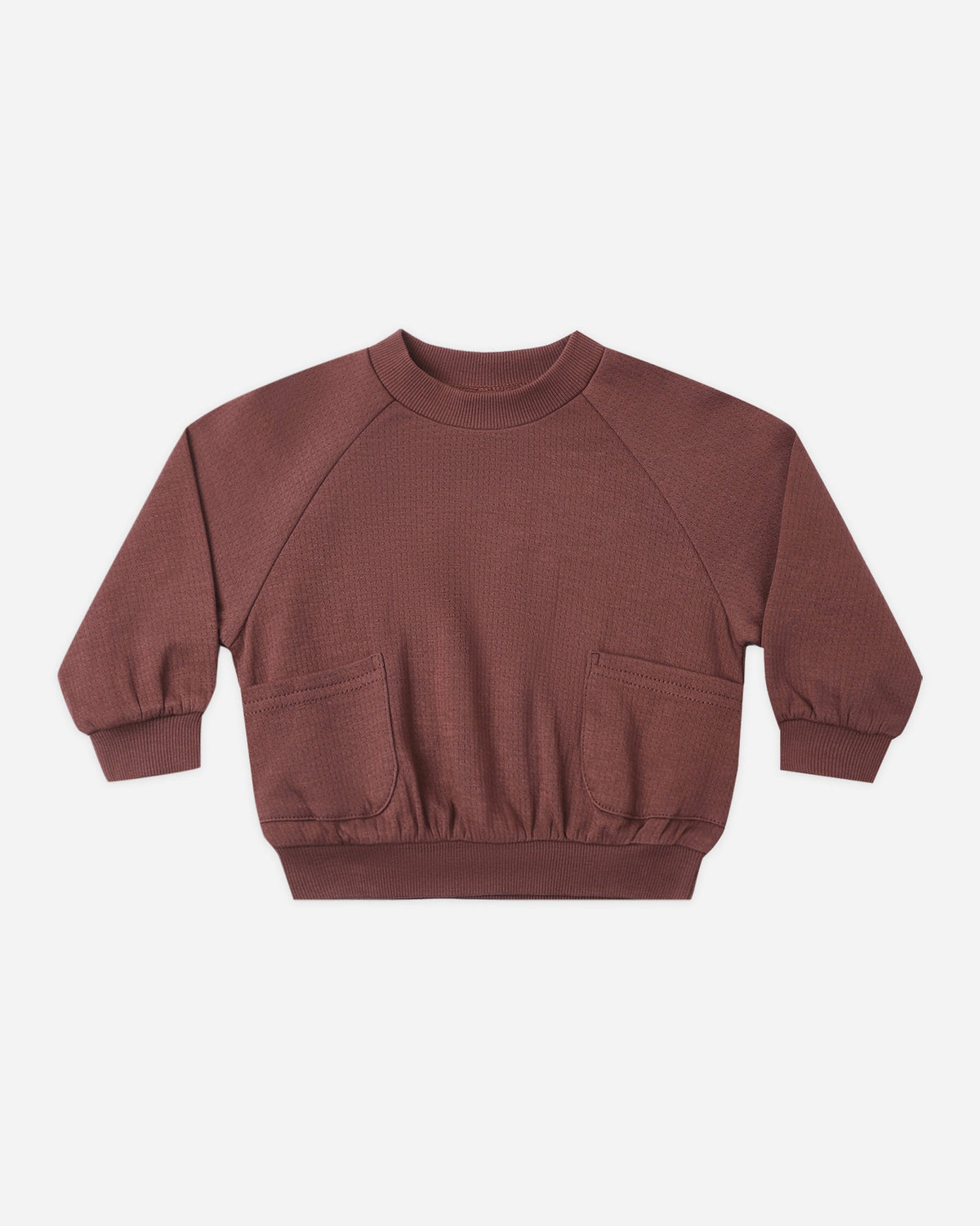 Pocket Sweatshirt Black Cherry - Rylee + Cru | Kids Clothes | Trendy Baby Clothes | Modern Infant Outfits |