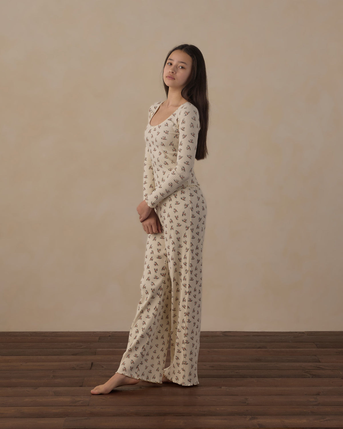 Teen Ribbed Lounge Set Ruby Bloom - Rylee + Cru | Kids Clothes | Trendy Baby Clothes | Modern Infant Outfits |