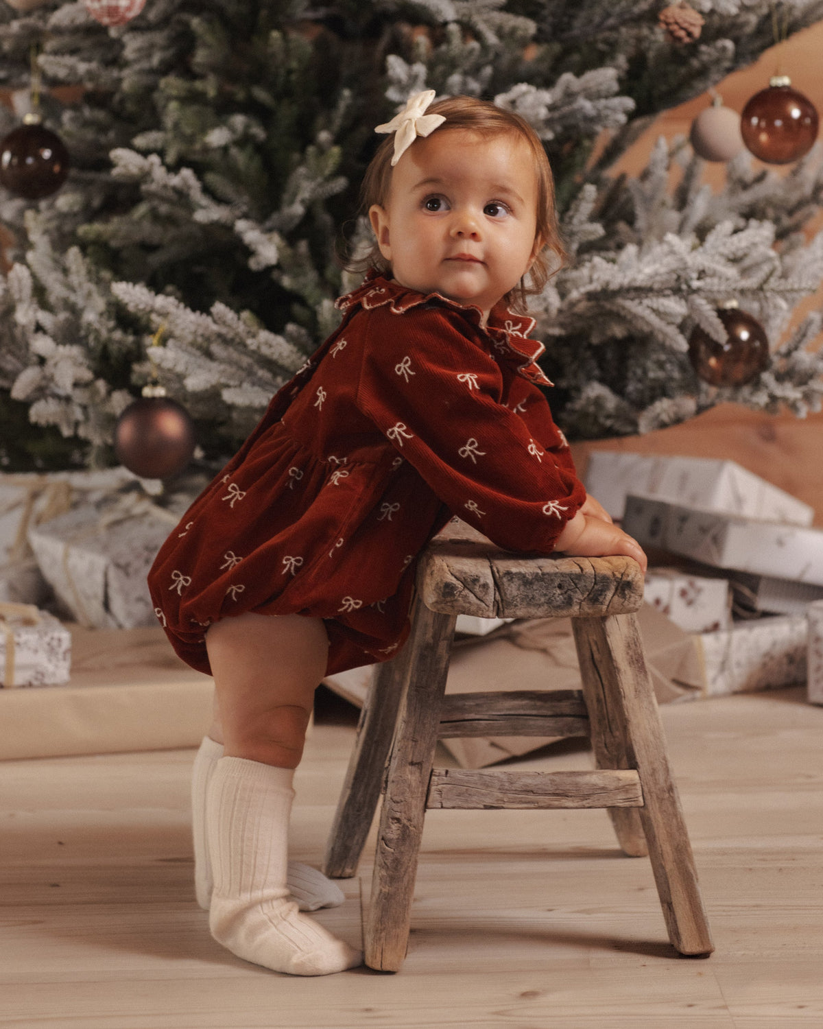 Freya Romper Bows - Rylee + Cru | Kids Clothes | Trendy Baby Clothes | Modern Infant Outfits |