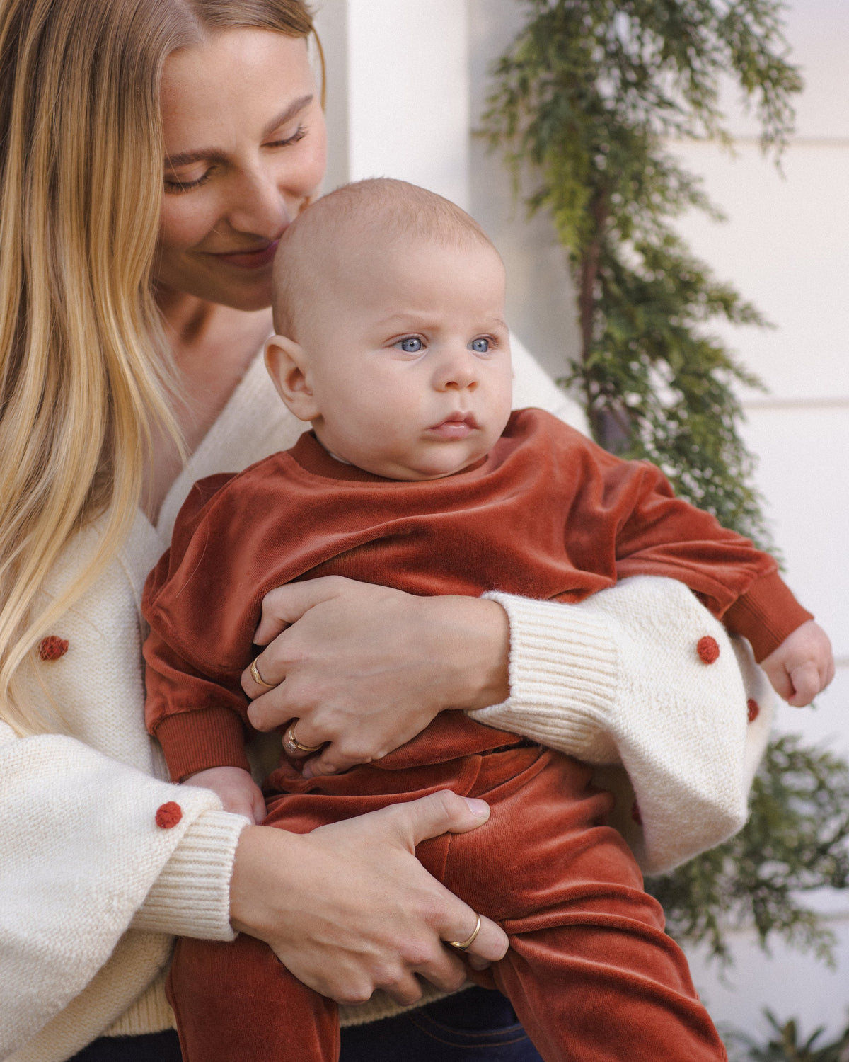 Velour Relaxed Sweatshirt Redwood - Rylee + Cru | Kids Clothes | Trendy Baby Clothes | Modern Infant Outfits |