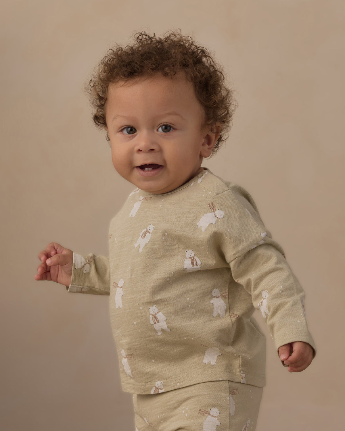 Long Sleeve Tee + Pant Set Polar Bears - Rylee + Cru | Kids Clothes | Trendy Baby Clothes | Modern Infant Outfits |