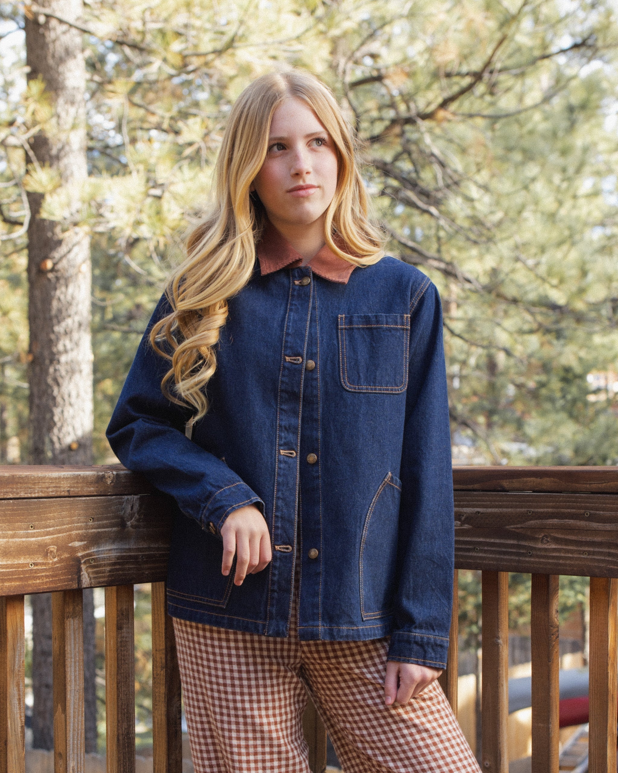 Teen Denim Barn Jacket Dark Indigo - Rylee + Cru | Kids Clothes | Trendy Baby Clothes | Modern Infant Outfits |