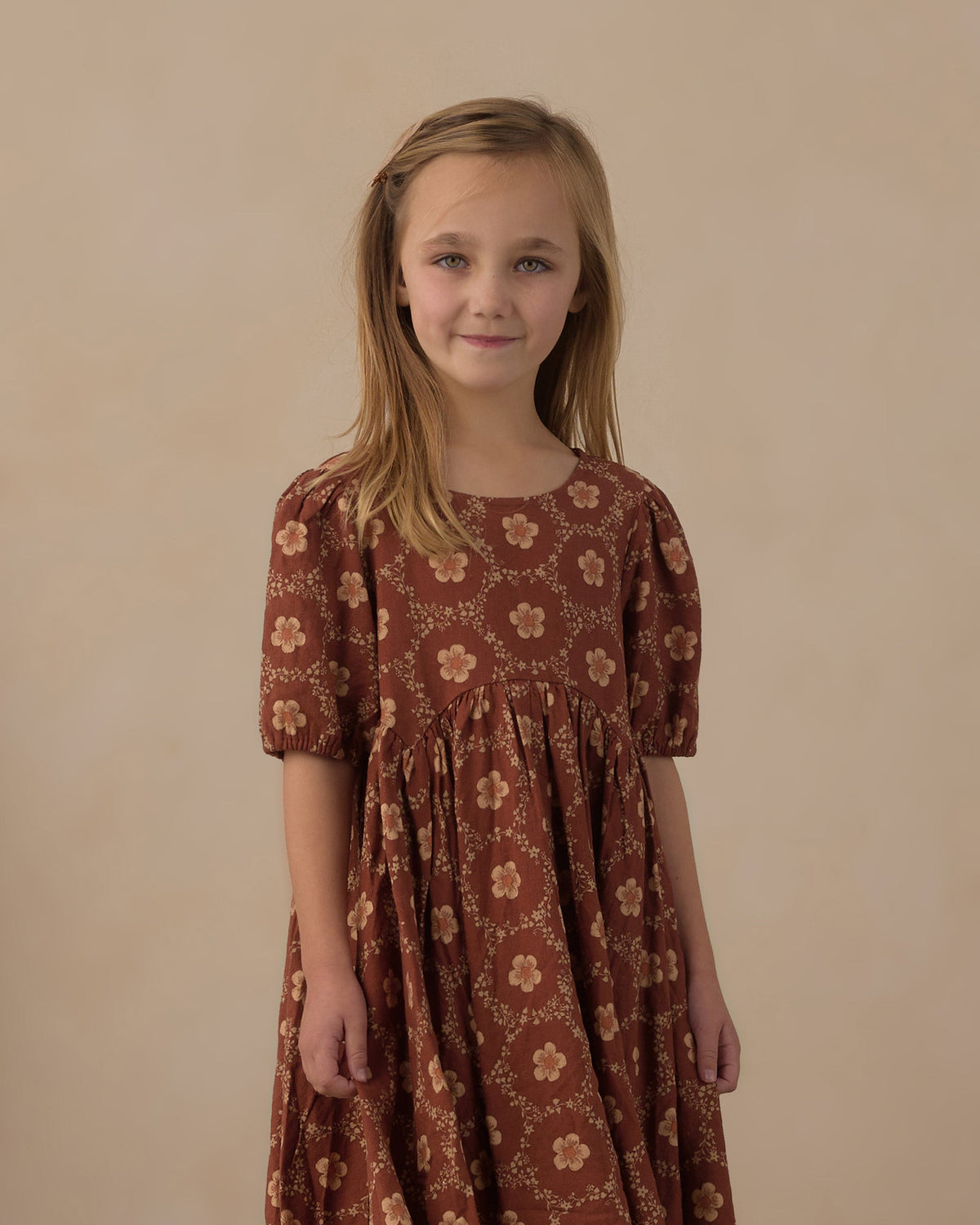Rose Dress Brick Daisies - Rylee + Cru | Kids Clothes | Trendy Baby Clothes | Modern Infant Outfits |