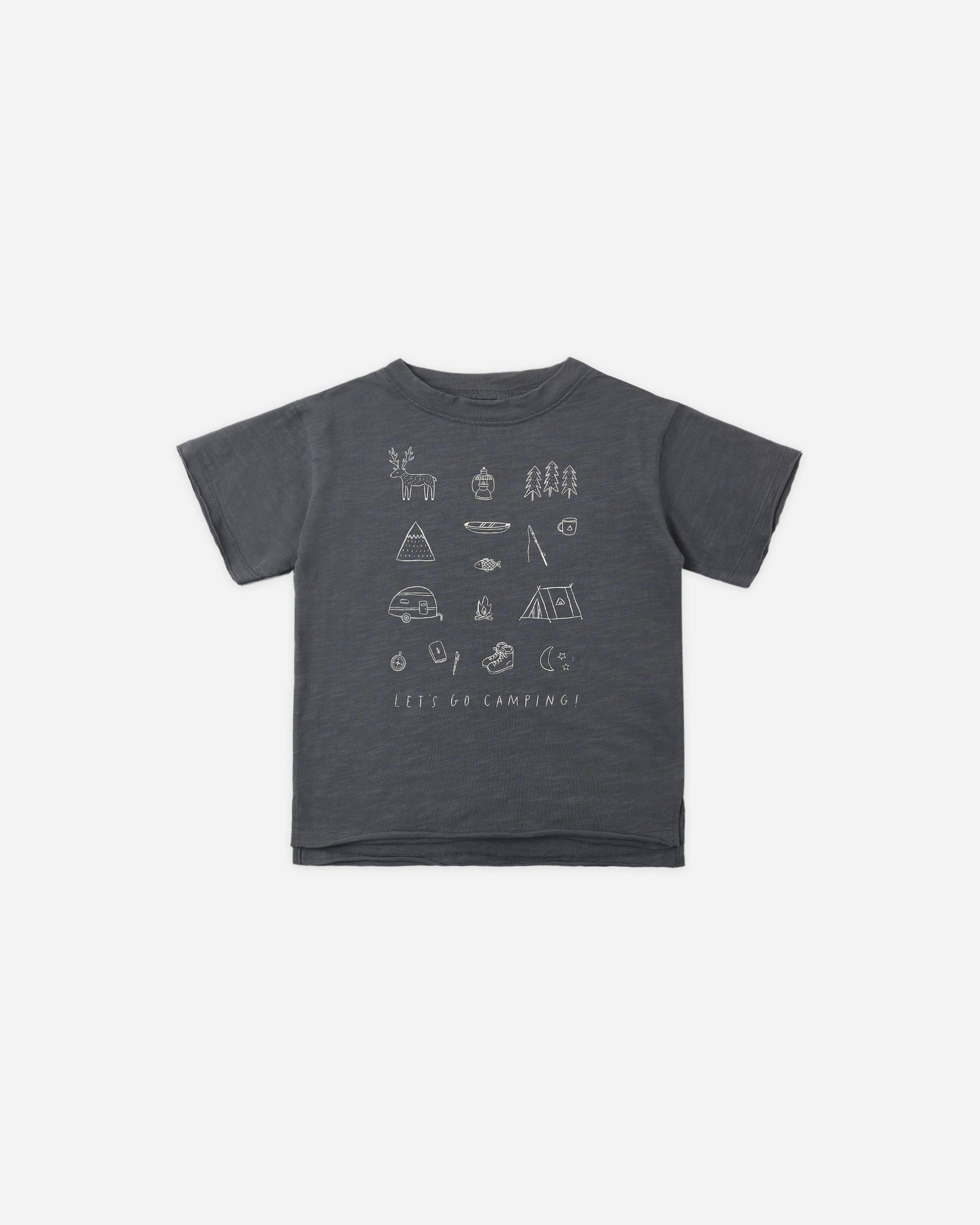 Raw Edge Tee Let's Go Camping - Rylee + Cru | Kids Clothes | Trendy Baby Clothes | Modern Infant Outfits |