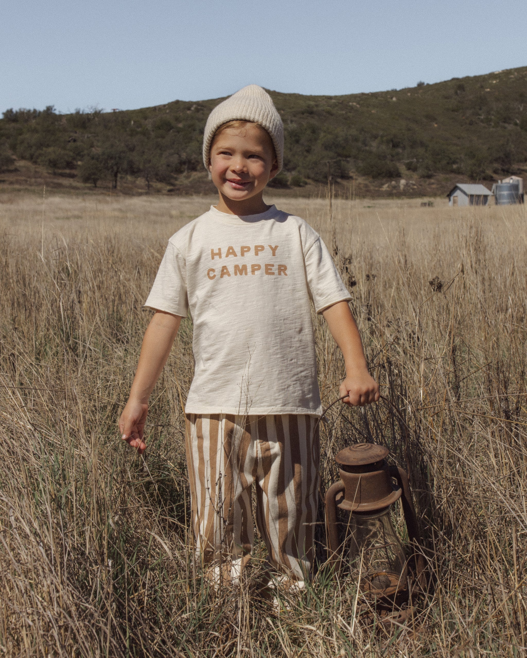 Raw Edge Tee Happy Camper - Rylee + Cru | Kids Clothes | Trendy Baby Clothes | Modern Infant Outfits |