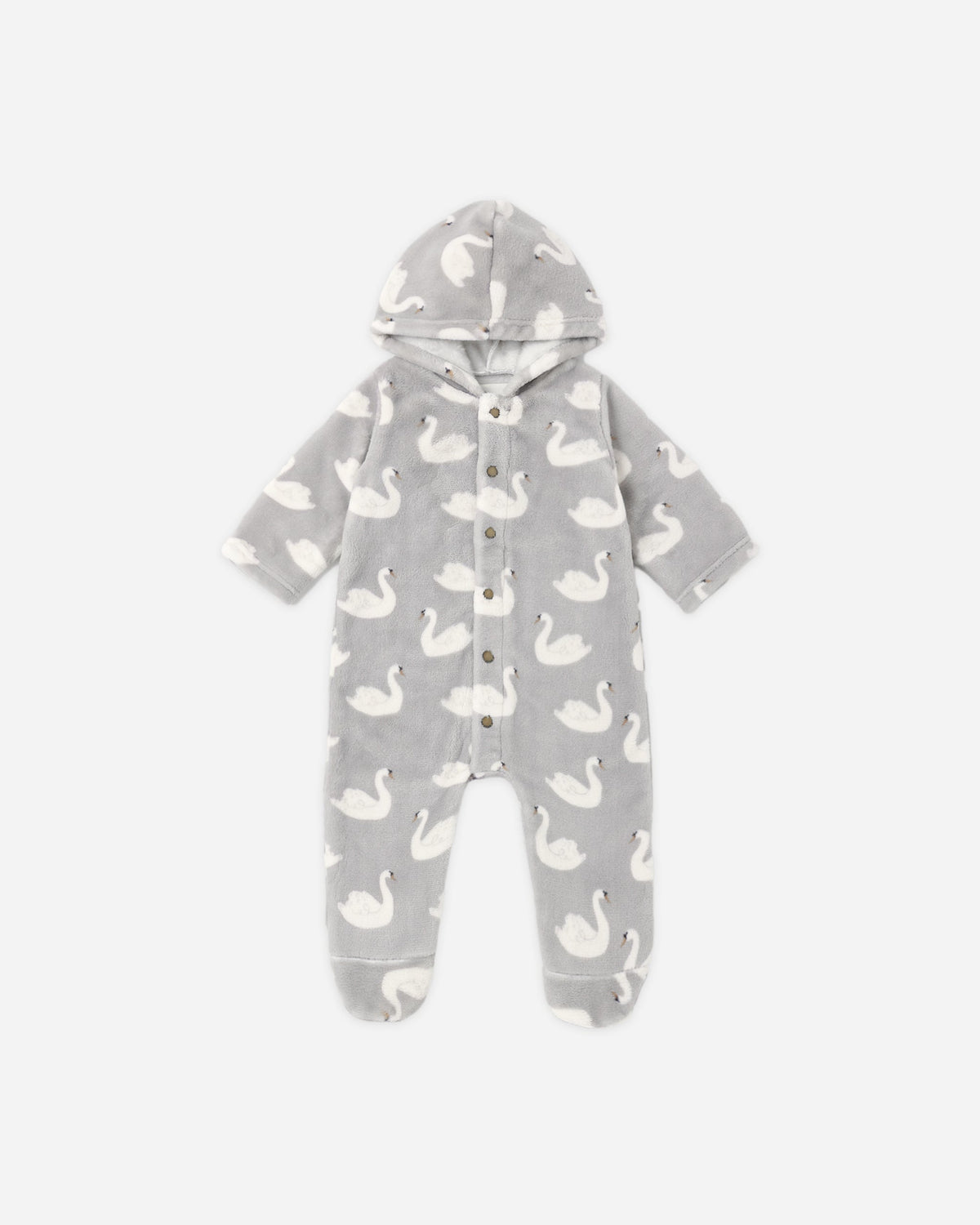 Fleece Jumpsuit Swans - Rylee + Cru | Kids Clothes | Trendy Baby Clothes | Modern Infant Outfits |