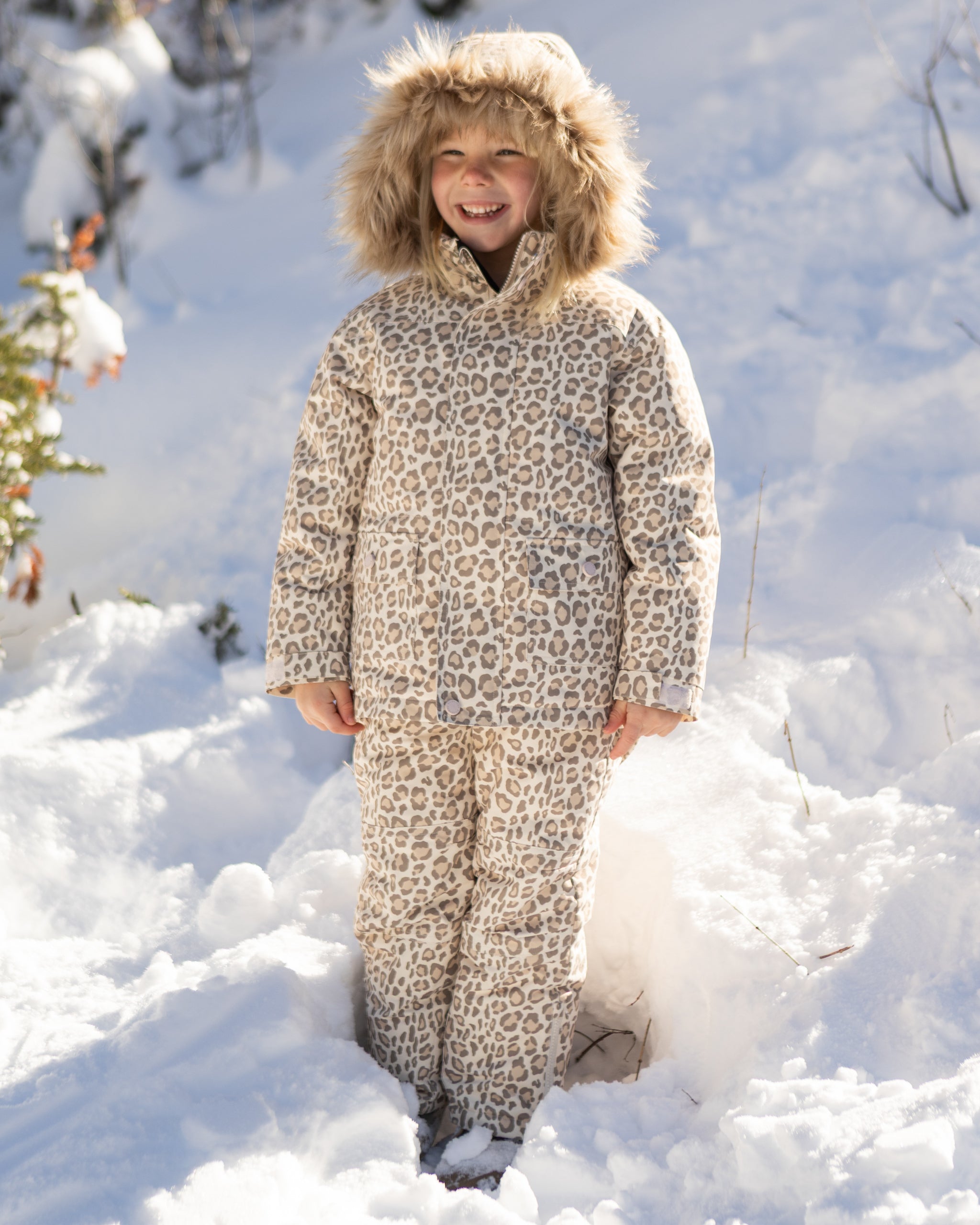 Snow Bib Leopard - Rylee + Cru | Kids Clothes | Trendy Baby Clothes | Modern Infant Outfits |