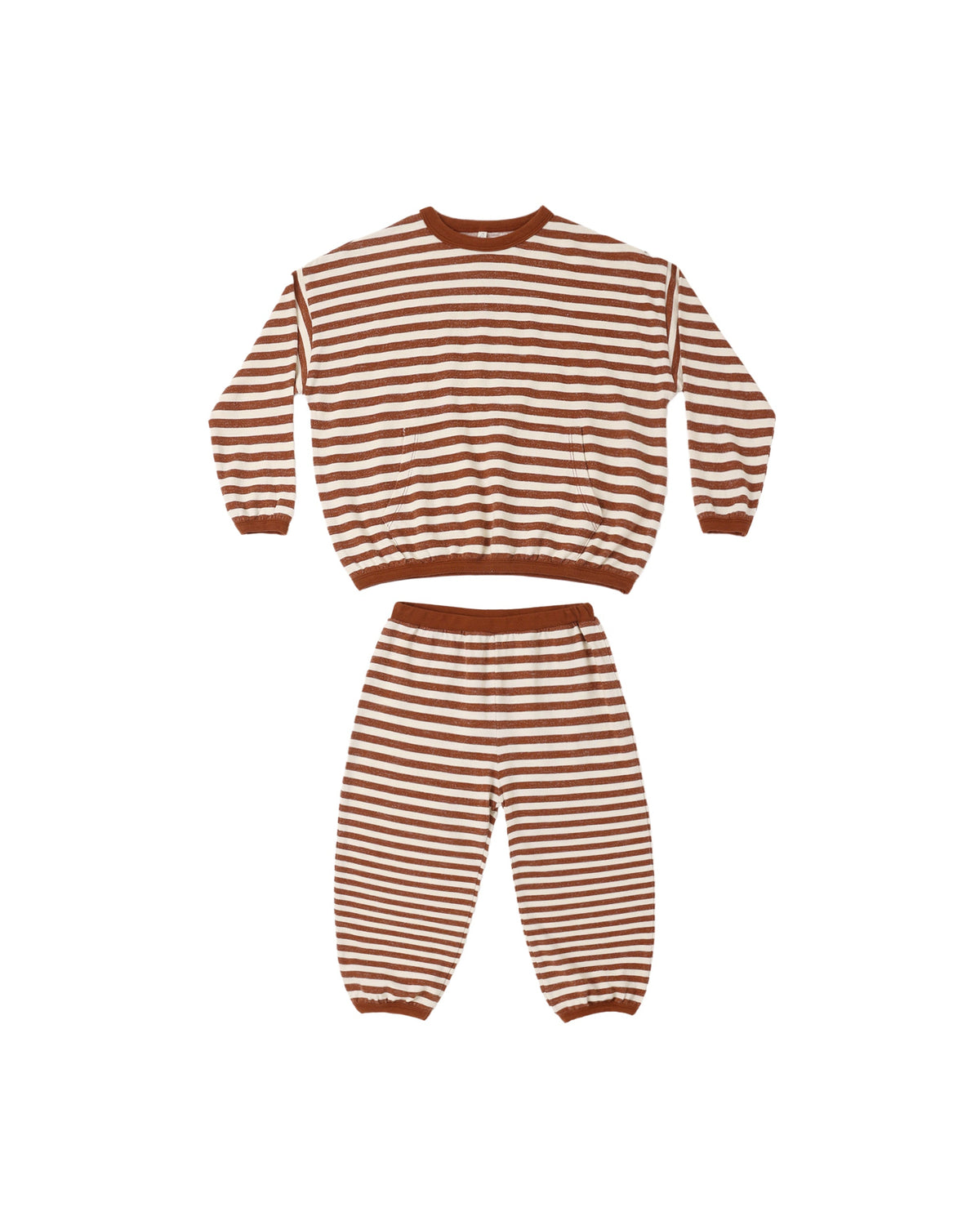 Relaxed Set Brick Stripe - Rylee + Cru | Kids Clothes | Trendy Baby Clothes | Modern Infant Outfits |