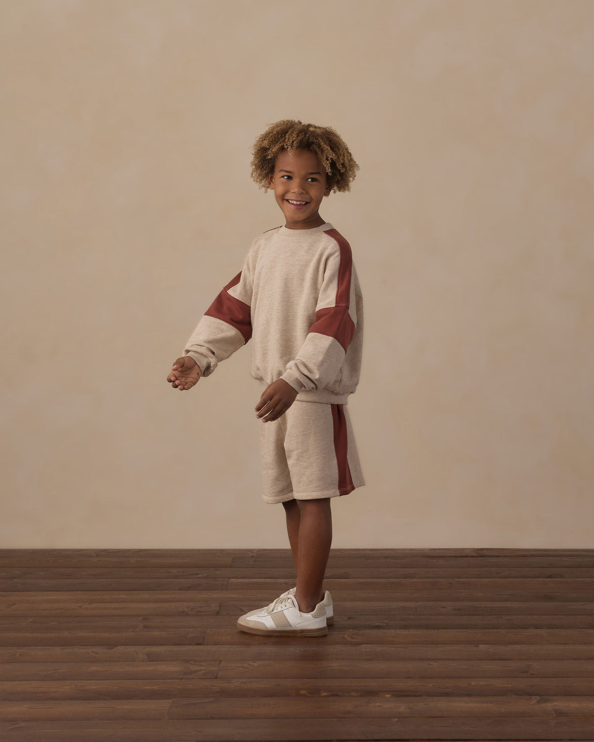 Boxing Sweat Short Heathered Ash - Rylee + Cru | Kids Clothes | Trendy Baby Clothes | Modern Infant Outfits |