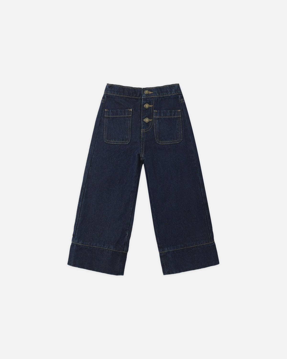 Patch Pocket Pant Dark Indigo - Rylee + Cru | Kids Clothes | Trendy Baby Clothes | Modern Infant Outfits |