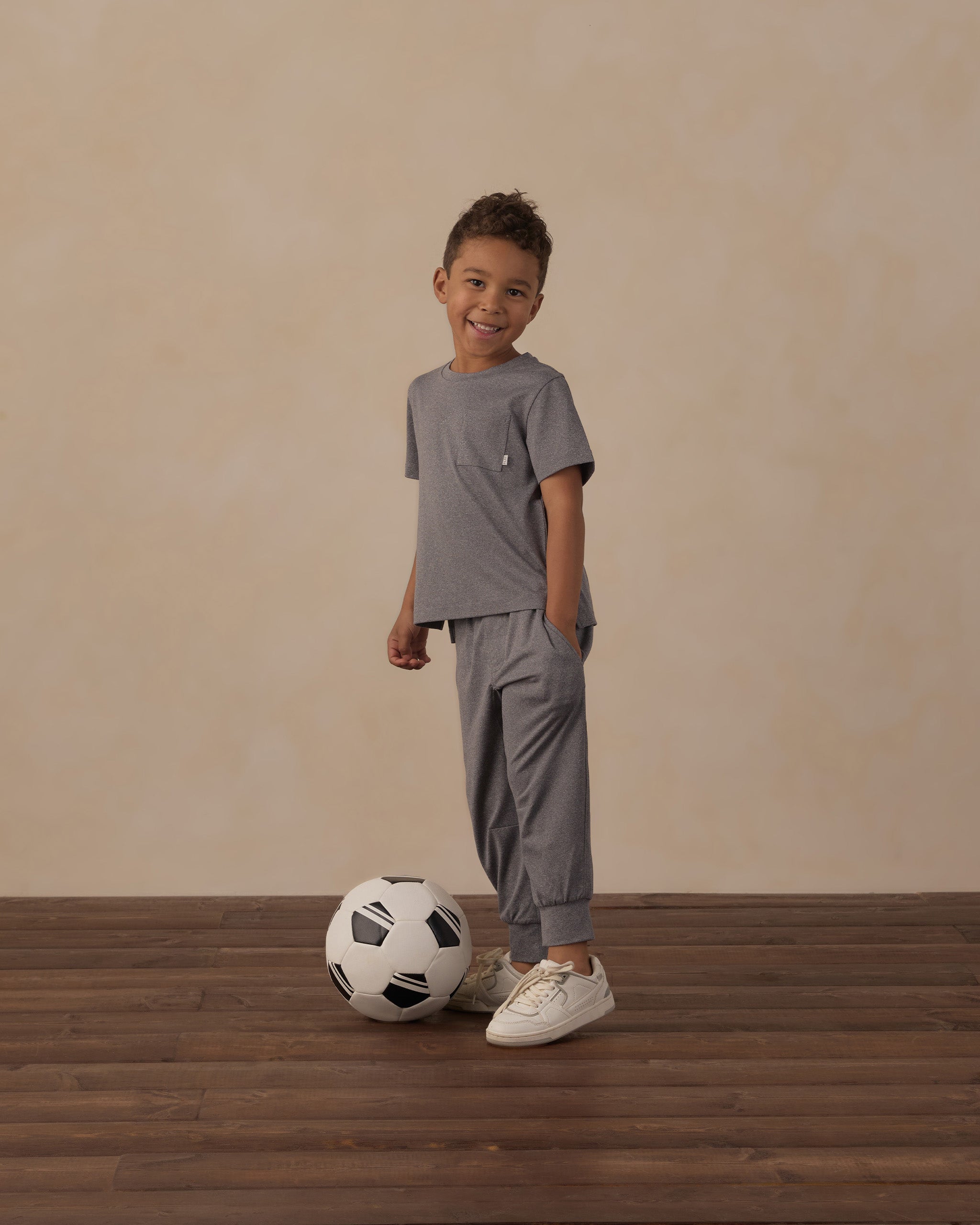 Cove Essential Pocket Tee Dark Heathered Grey - Rylee + Cru | Kids Clothes | Trendy Baby Clothes | Modern Infant Outfits |