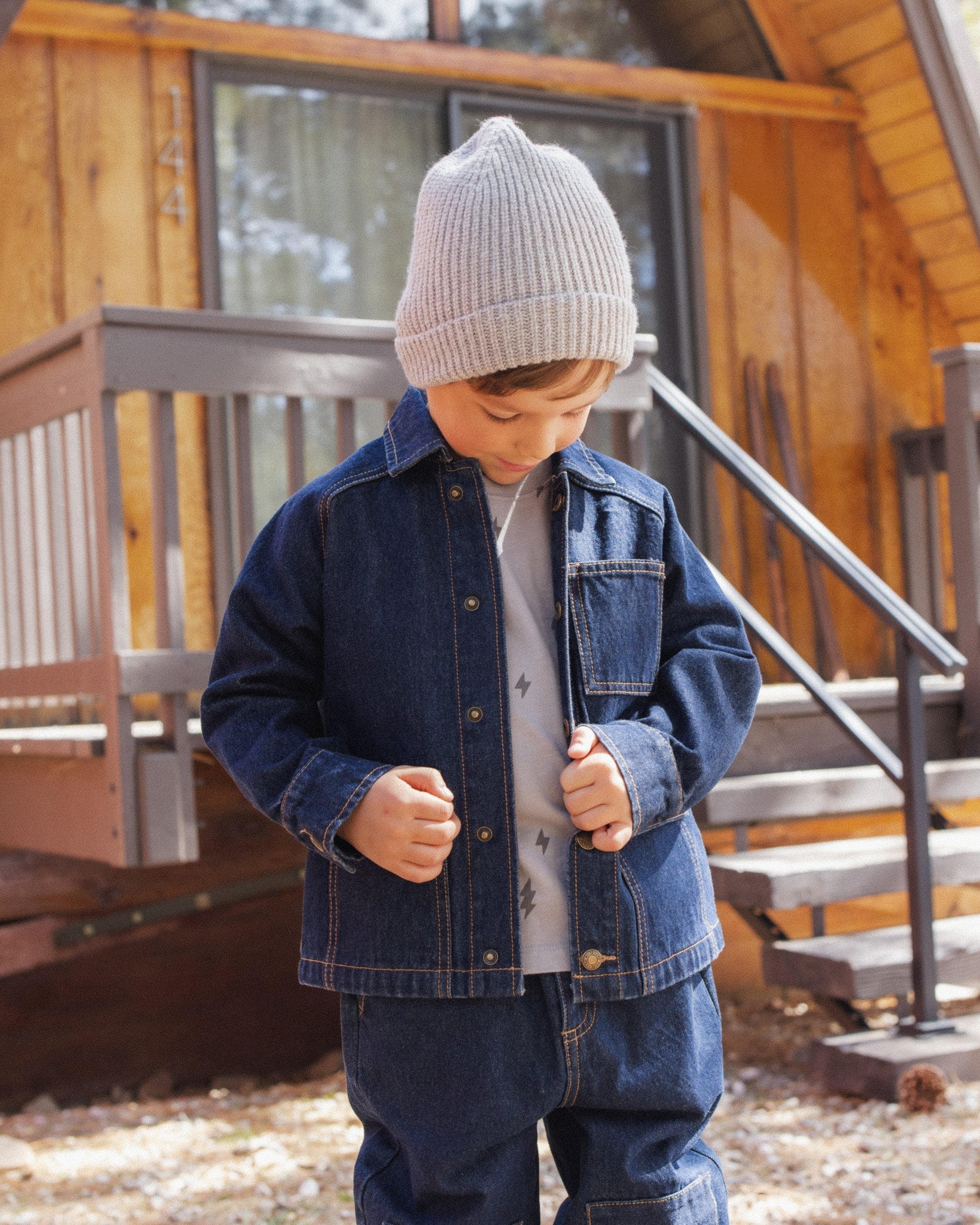 North Jacket Dark Indigo - Rylee + Cru | Kids Clothes | Trendy Baby Clothes | Modern Infant Outfits |