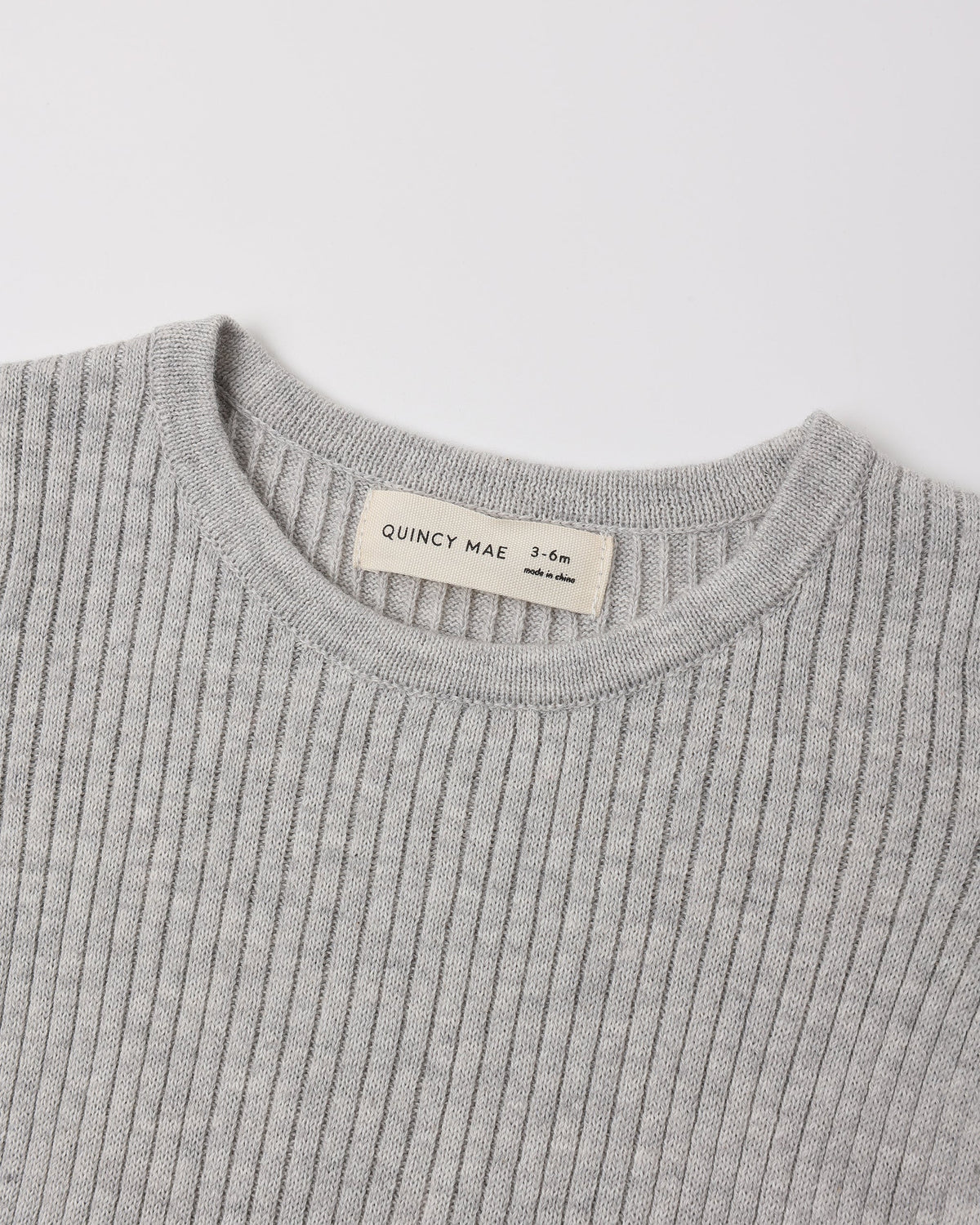 Rib Knit Peplum Top Heathered Fog - Rylee + Cru | Kids Clothes | Trendy Baby Clothes | Modern Infant Outfits |