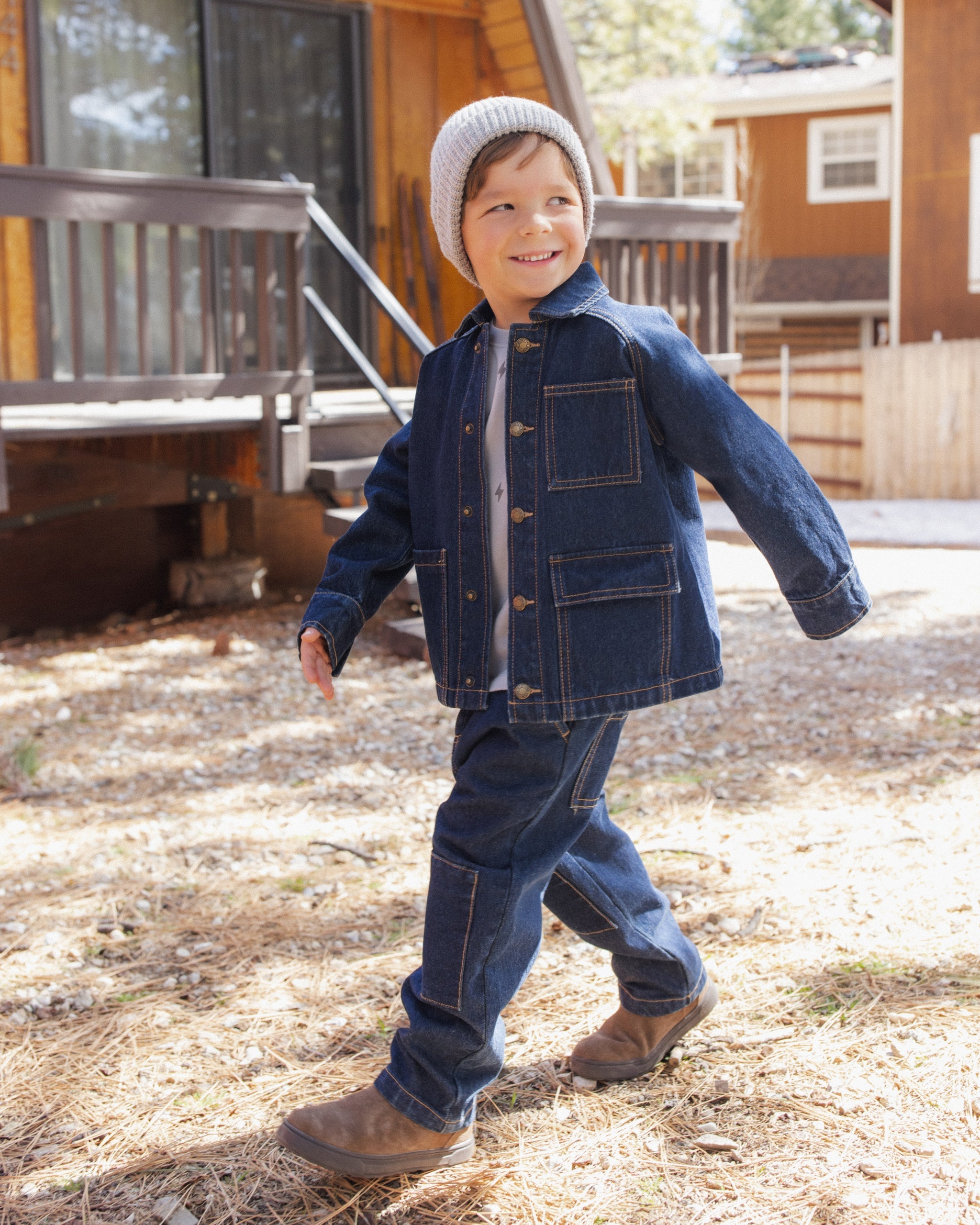 Baggy Pant Dark Indigo - Rylee + Cru | Kids Clothes | Trendy Baby Clothes | Modern Infant Outfits |