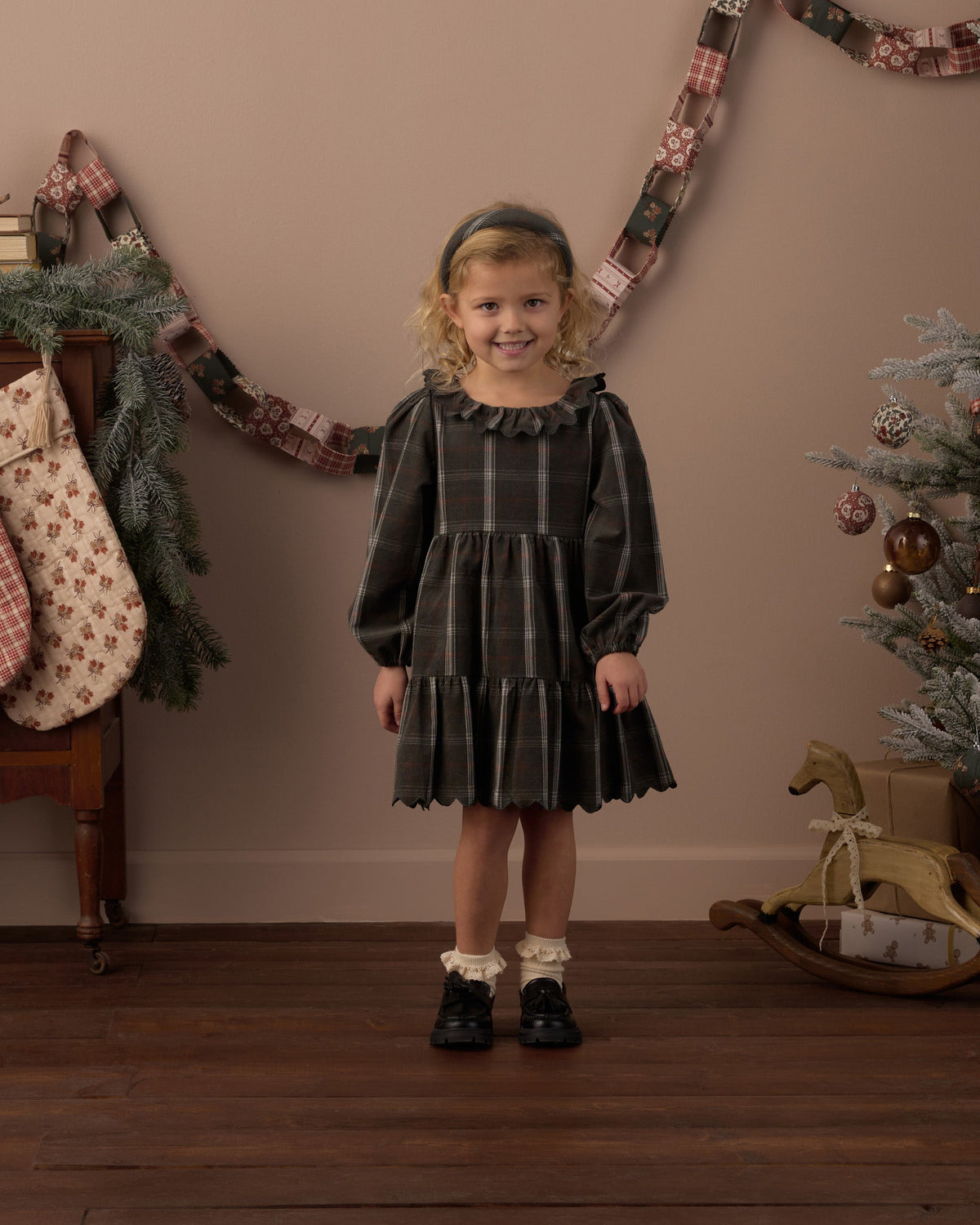 Fran Dress Holiday Plaid - Rylee + Cru | Kids Clothes | Trendy Baby Clothes | Modern Infant Outfits |