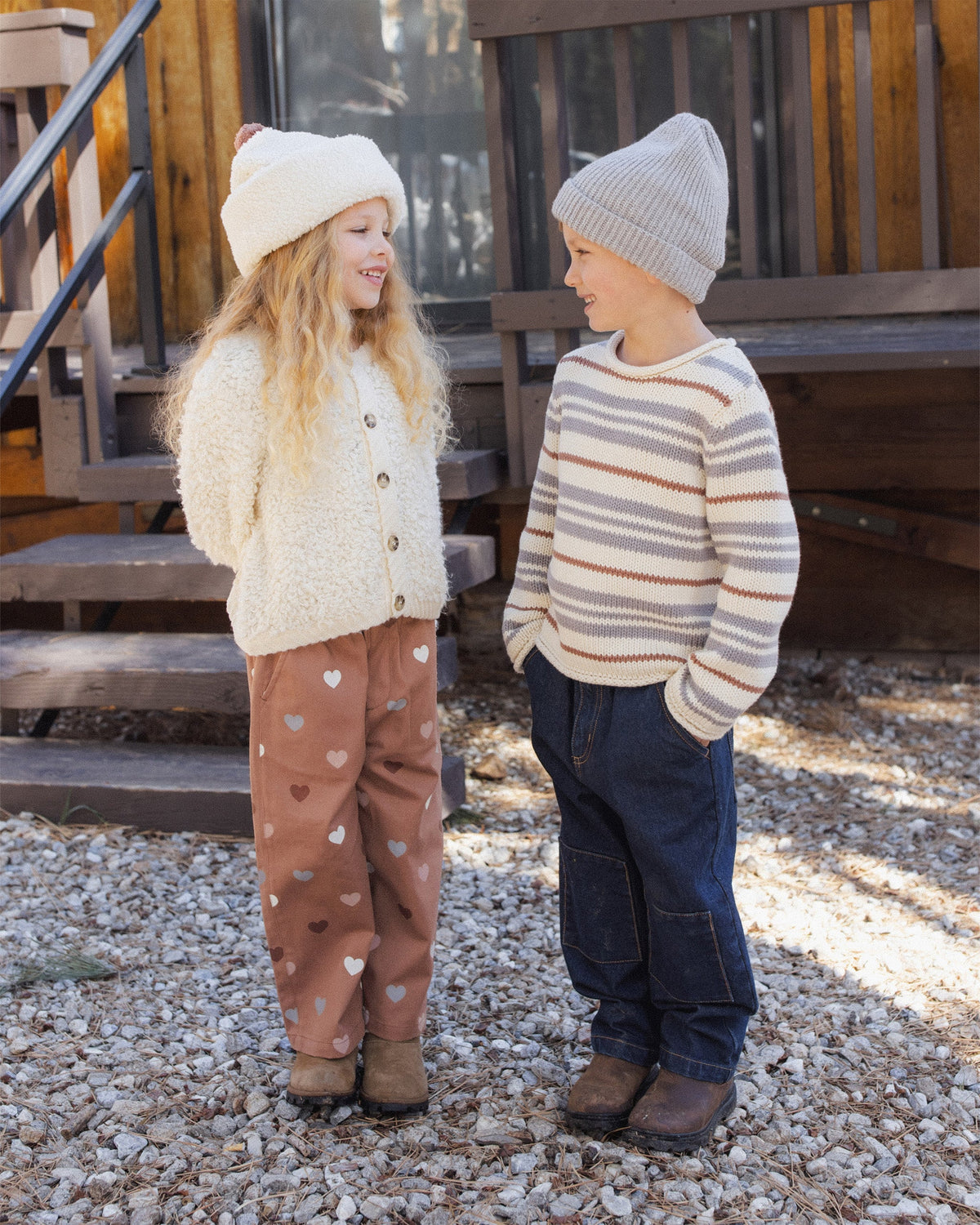 Pom Shearling Beanie Natural - Rylee + Cru | Kids Clothes | Trendy Baby Clothes | Modern Infant Outfits |