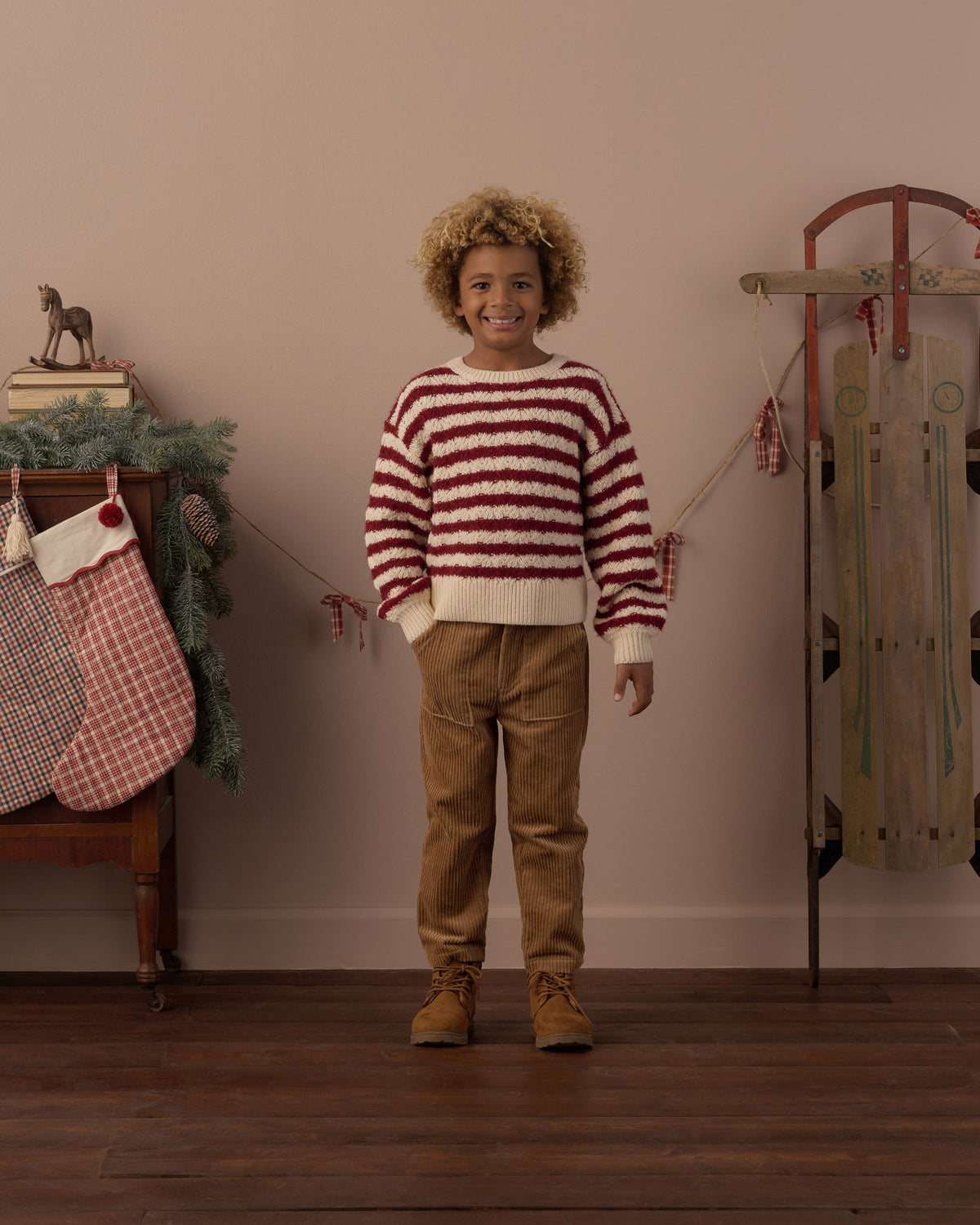 Aspen Sweater Ruby Stripe - Rylee + Cru | Kids Clothes | Trendy Baby Clothes | Modern Infant Outfits |