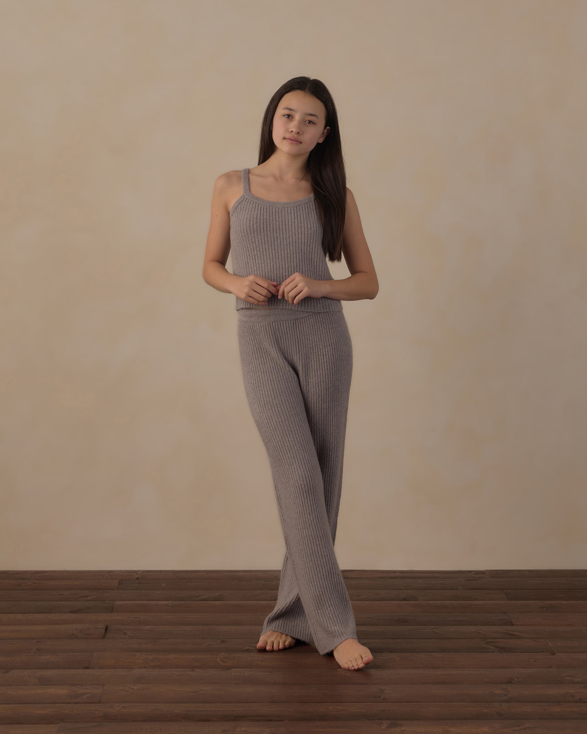 Teen Fuzzy Knit Lounge Set Dusty Blue - Rylee + Cru | Kids Clothes | Trendy Baby Clothes | Modern Infant Outfits |