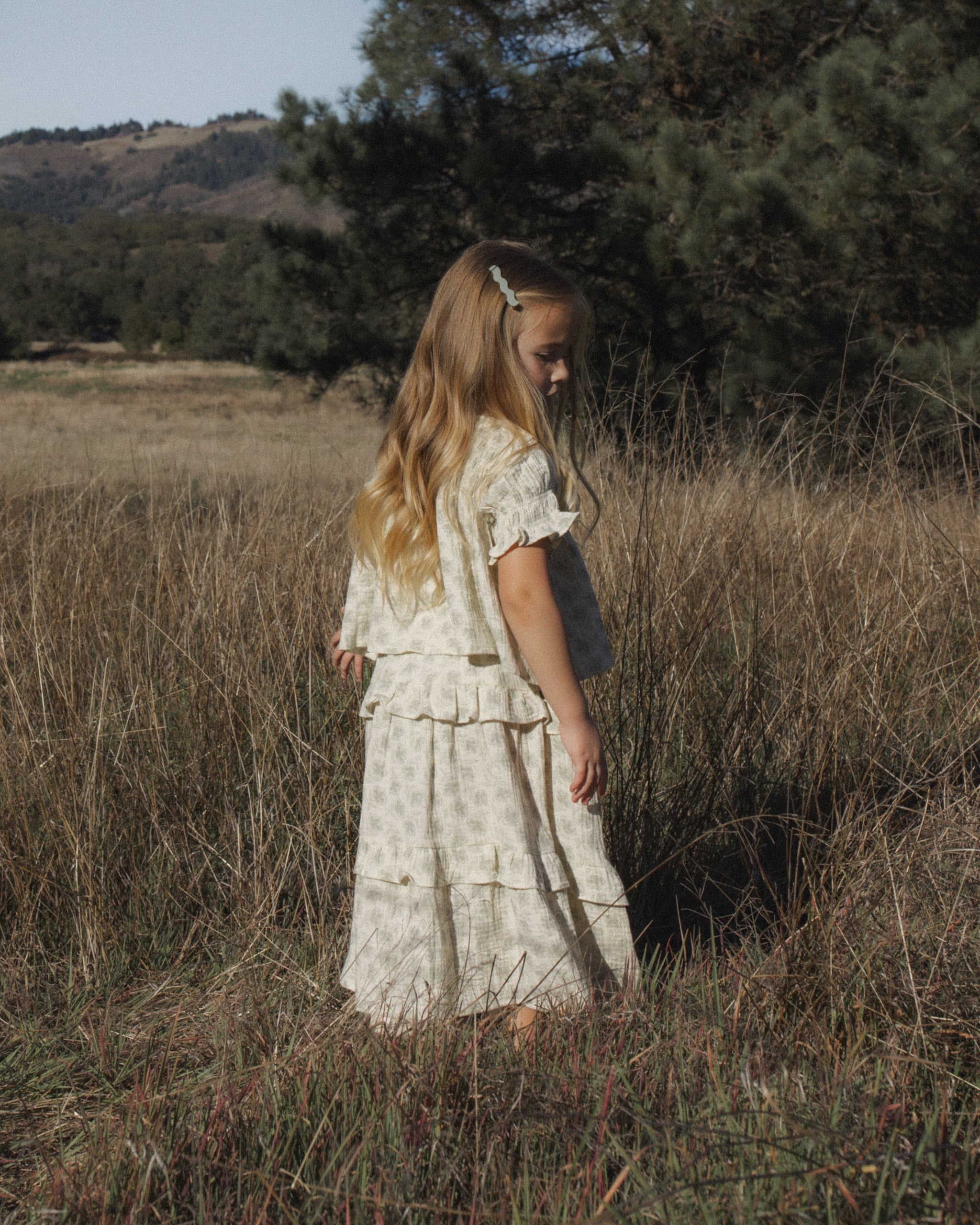 Wavy Clip Set Sage, Natural - Rylee + Cru | Kids Clothes | Trendy Baby Clothes | Modern Infant Outfits |