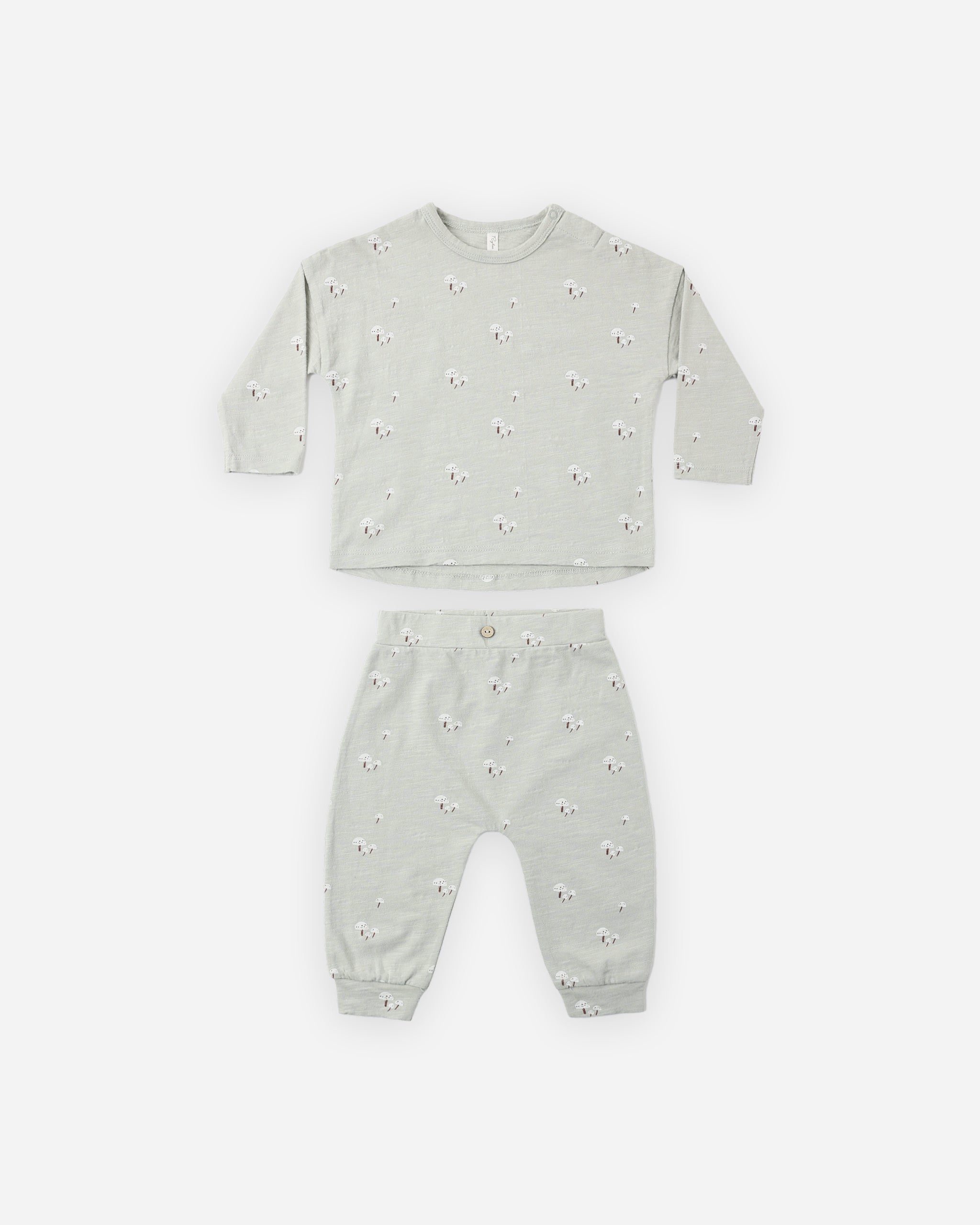 Long Sleeve Tee + Pant Set Mushrooms - Rylee + Cru | Kids Clothes | Trendy Baby Clothes | Modern Infant Outfits |