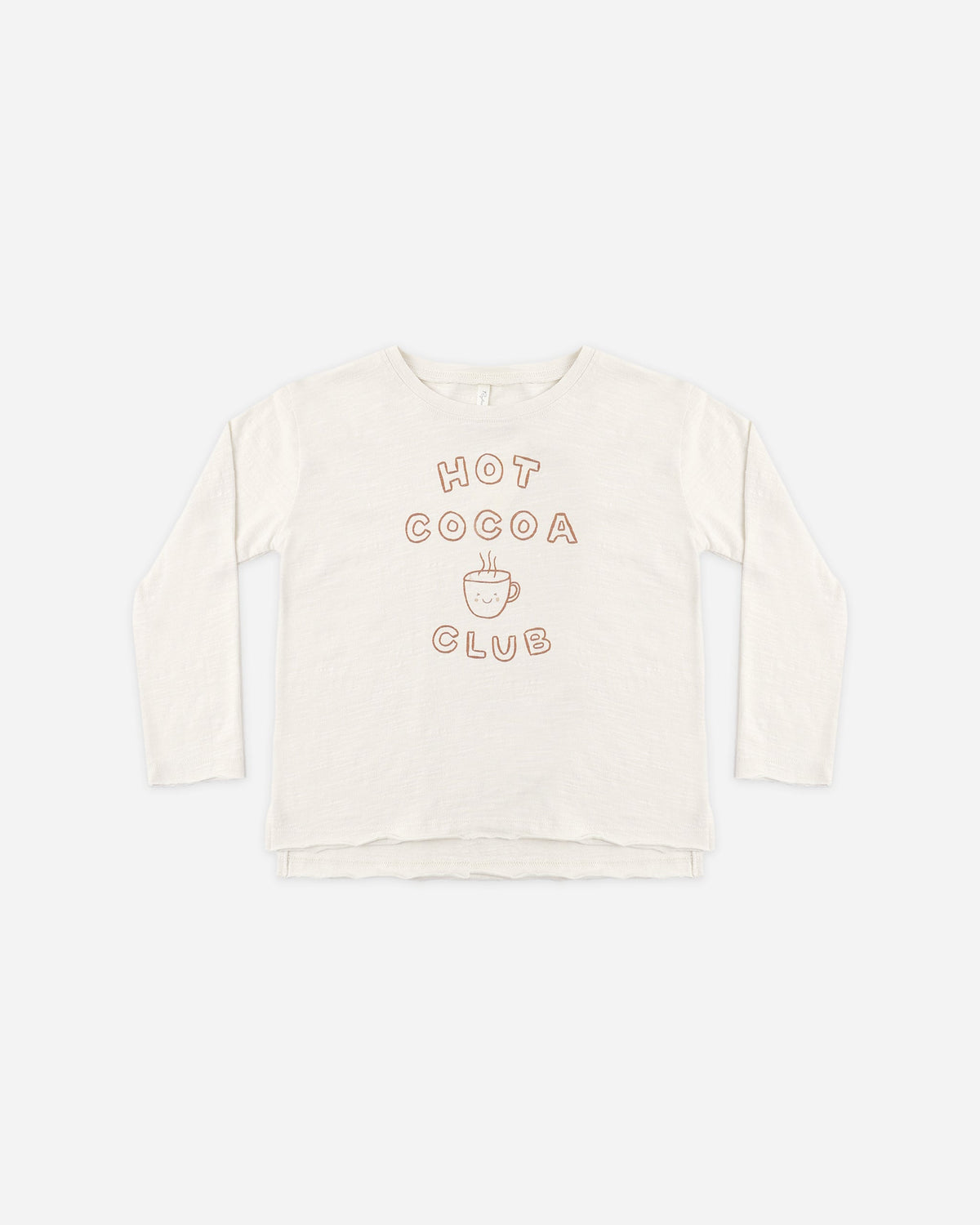 Raw Edge Long Sleeve Tee Hot Cocoa Club - Rylee + Cru | Kids Clothes | Trendy Baby Clothes | Modern Infant Outfits |