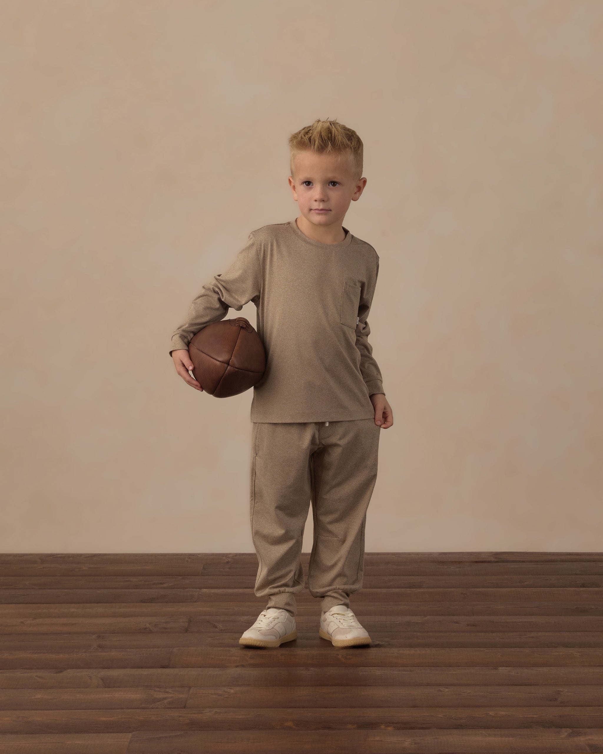 Long Sleeve Pocket Tee Heathered Olive - Rylee + Cru | Kids Clothes | Trendy Baby Clothes | Modern Infant Outfits |
