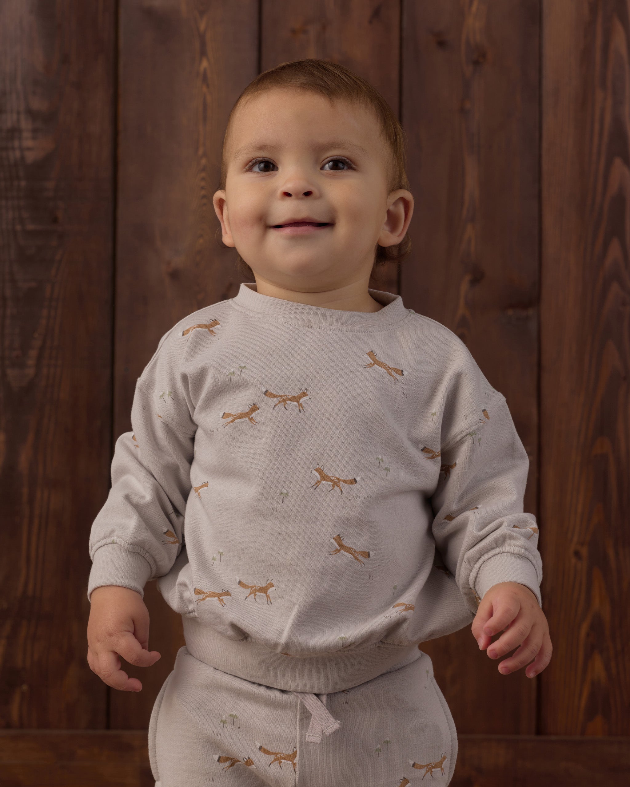 Relaxed Sweatshirt Foxes - Rylee + Cru | Kids Clothes | Trendy Baby Clothes | Modern Infant Outfits |